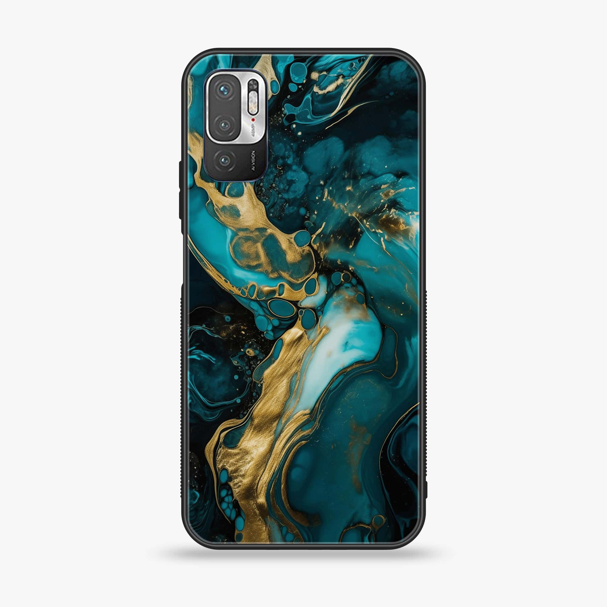 Xiaomi Redmi Note 10 5G - Liquid Marble Series - Premium Printed Glass soft Bumper shock Proof Case