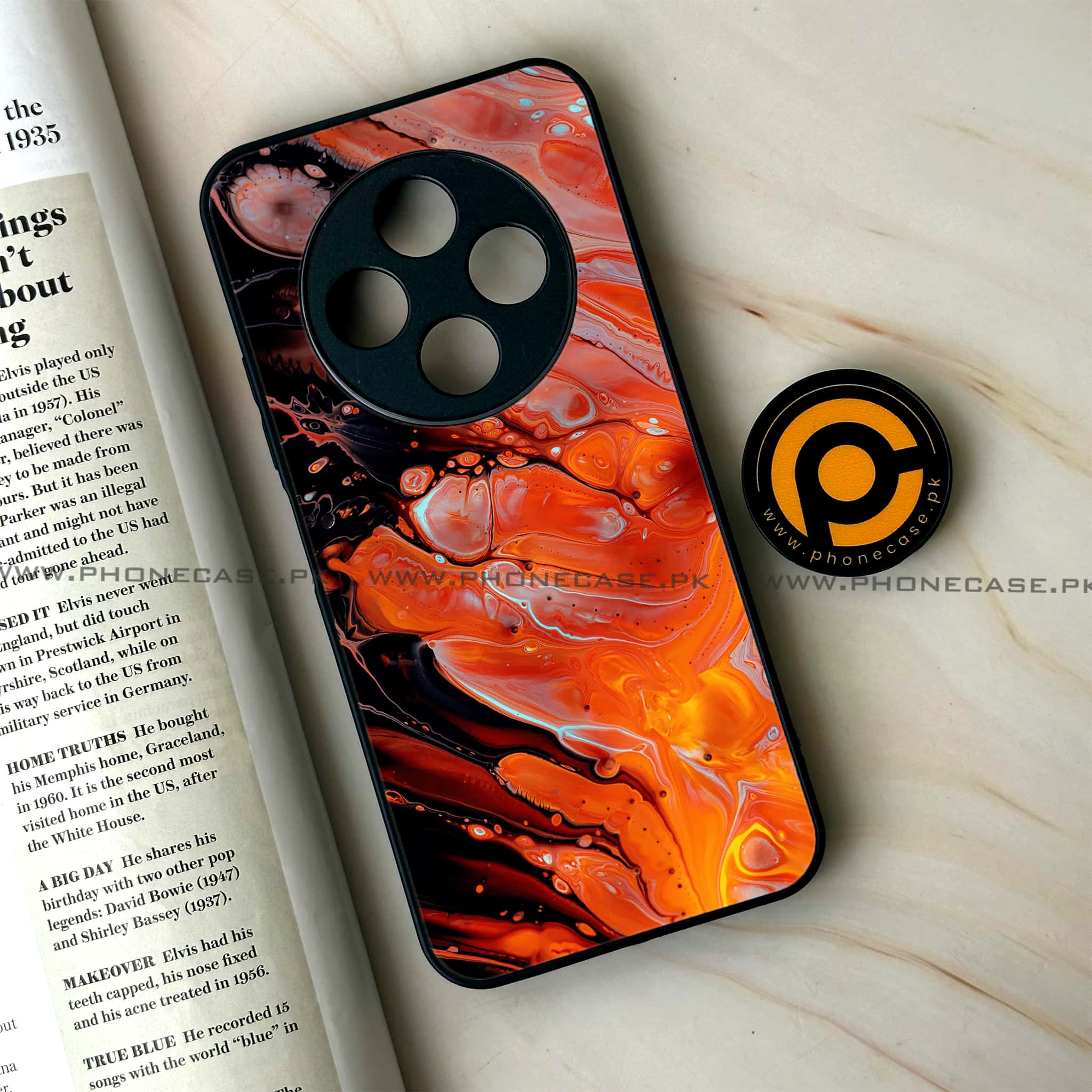 Oppo F27 Pro Plus - Liquid Marble Series - Premium Metal Printed soft Bumper Shock Proof Case