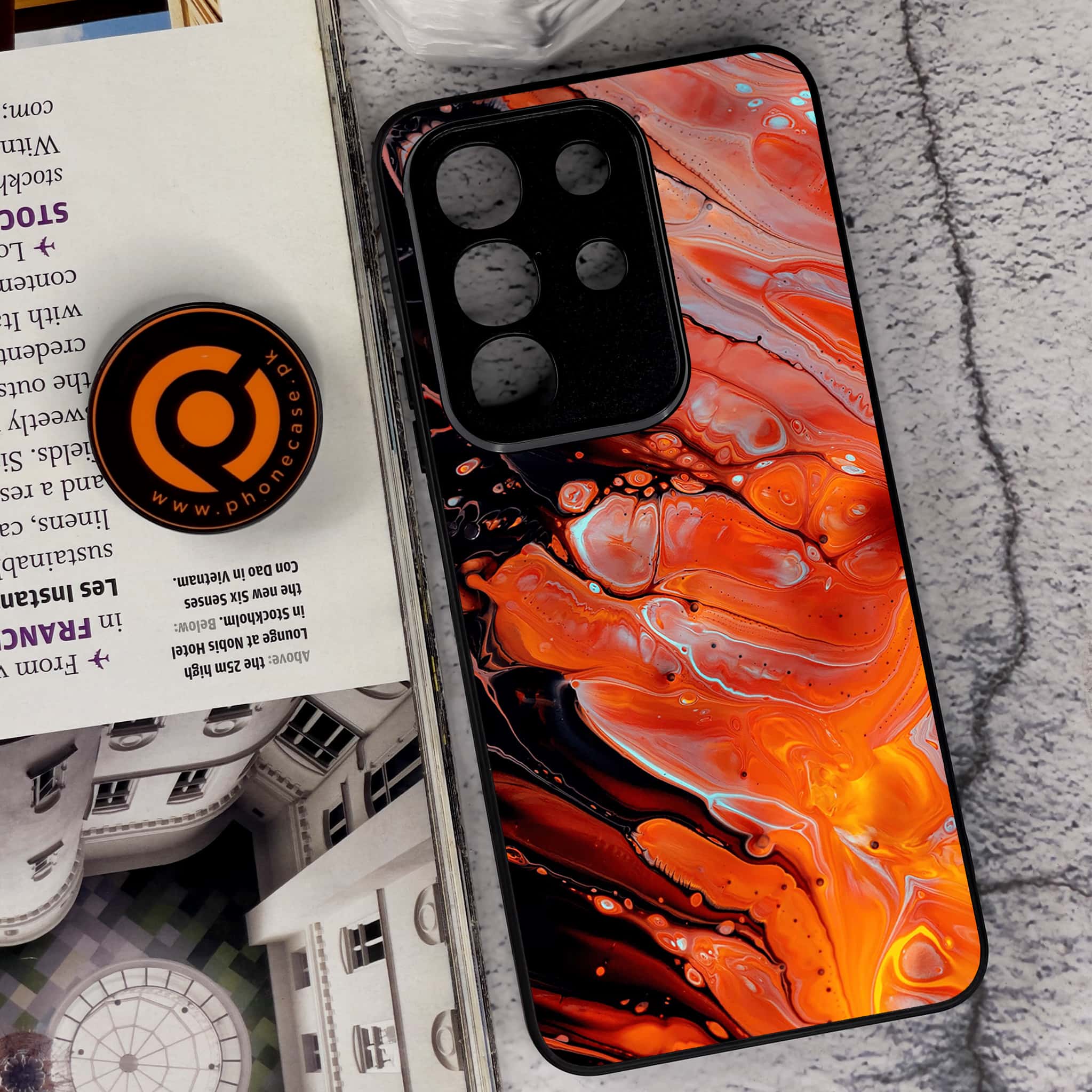 Vivo Y29 4G - Liquid Marble Series - Premium Metal Printed soft Bumper Shock Proof Case