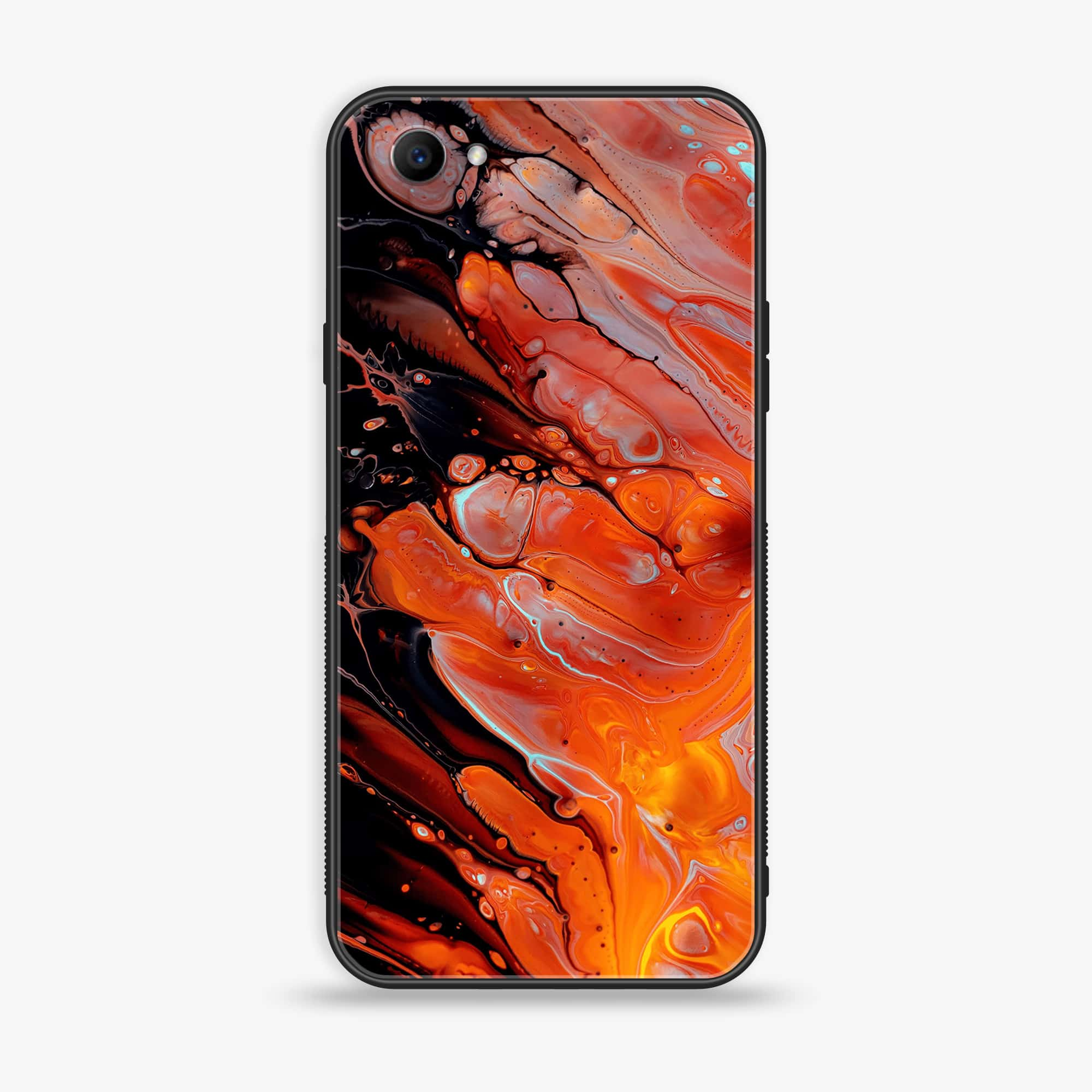 Oppo F7 Youth - Liquid Marble Series - Premium Printed Glass soft Bumper shock Proof Case