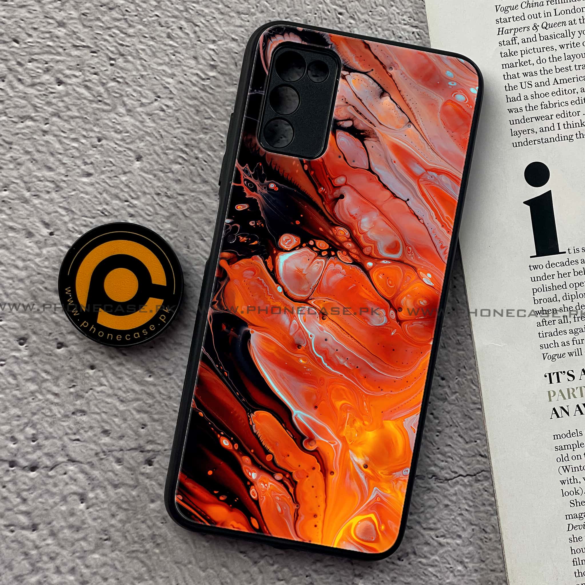 Samsung Galaxy A03s -   Liquid Marble 2.0 Series - Premium Printed Metal soft Bumper shock Proof Case