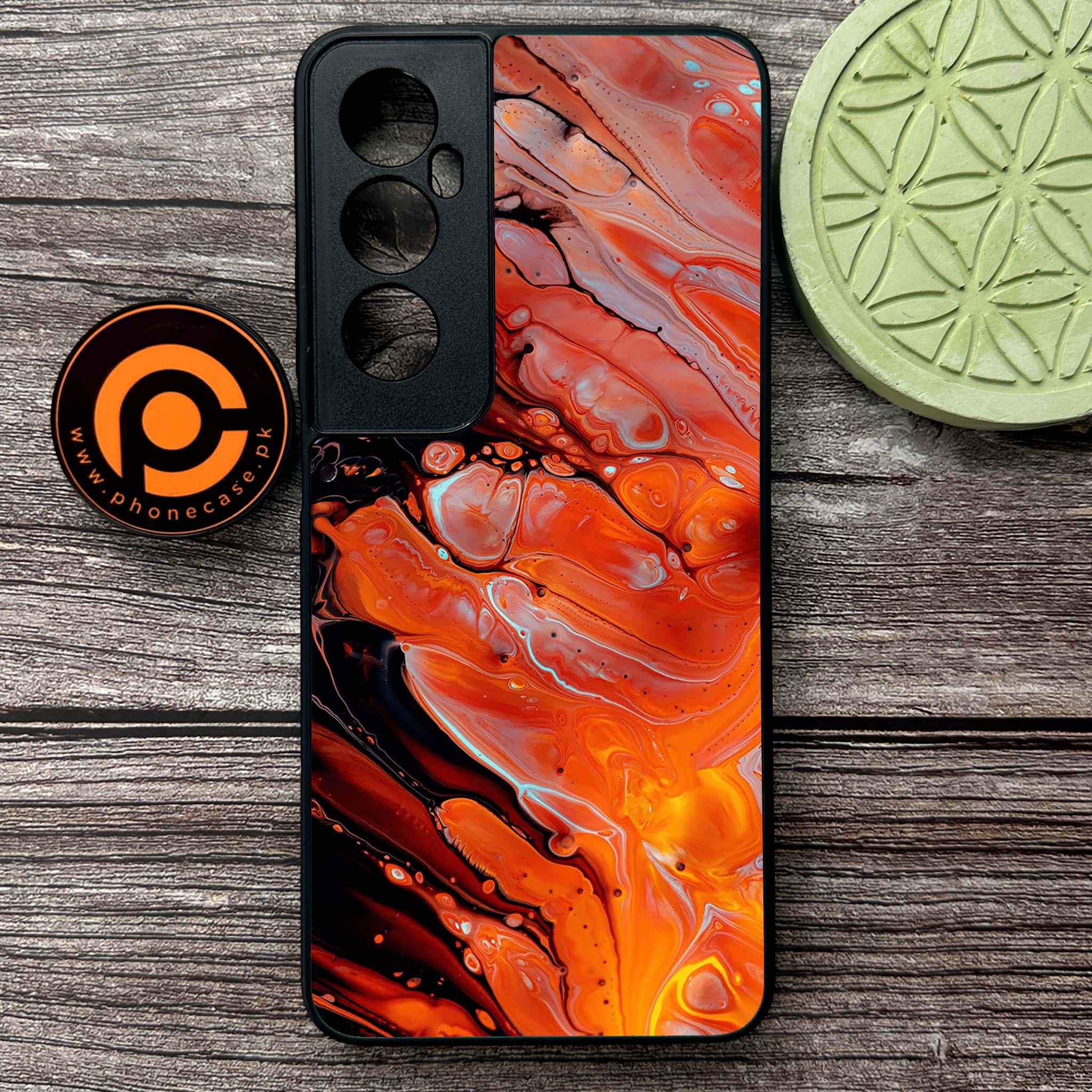 Realme C65  - Liquid Marble Series - Premium Metal Printed soft Bumper shock Proof Case