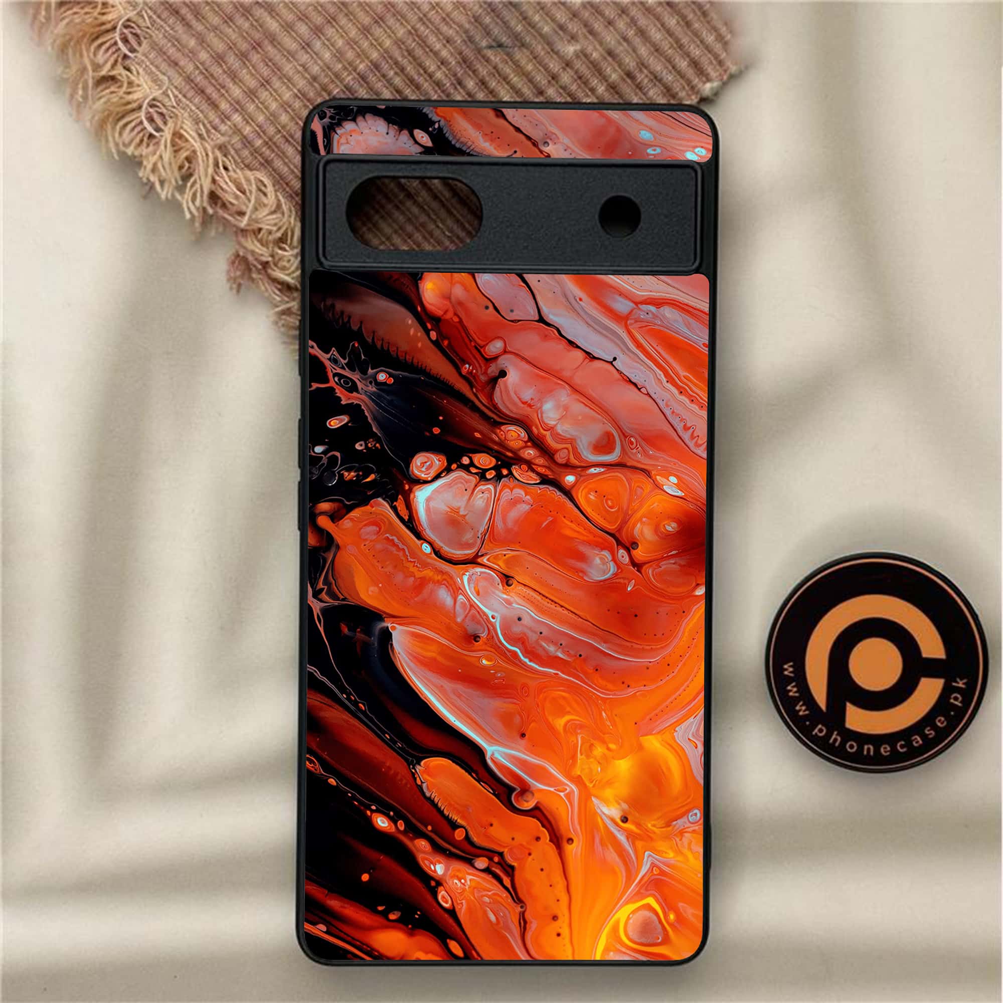 Google Pixel 6A - Liquid Marble Series - Premium Metal Printed soft Bumper Shock Proof Case