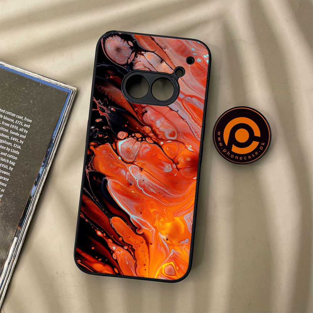 Nothing Phone (2a) - Liquid Marble Series - Premium Metal Printed soft Bumper Shock Proof Case