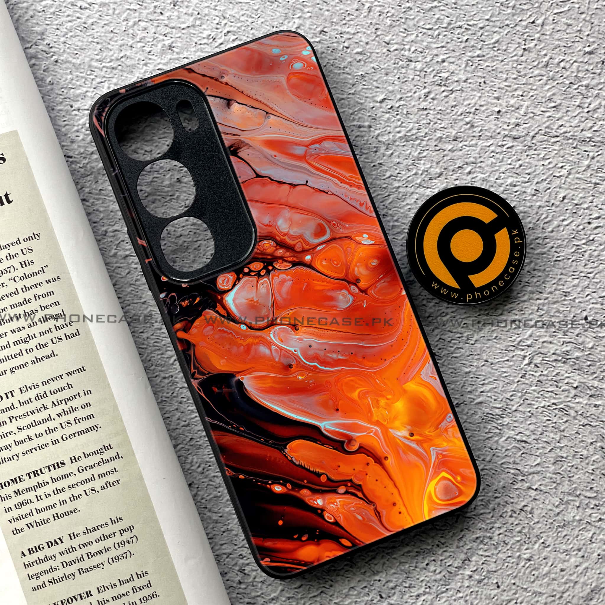 Vivo Y19s Pro - Liquid Marble Series - Premium Metal Printed soft Bumper shock Proof Case