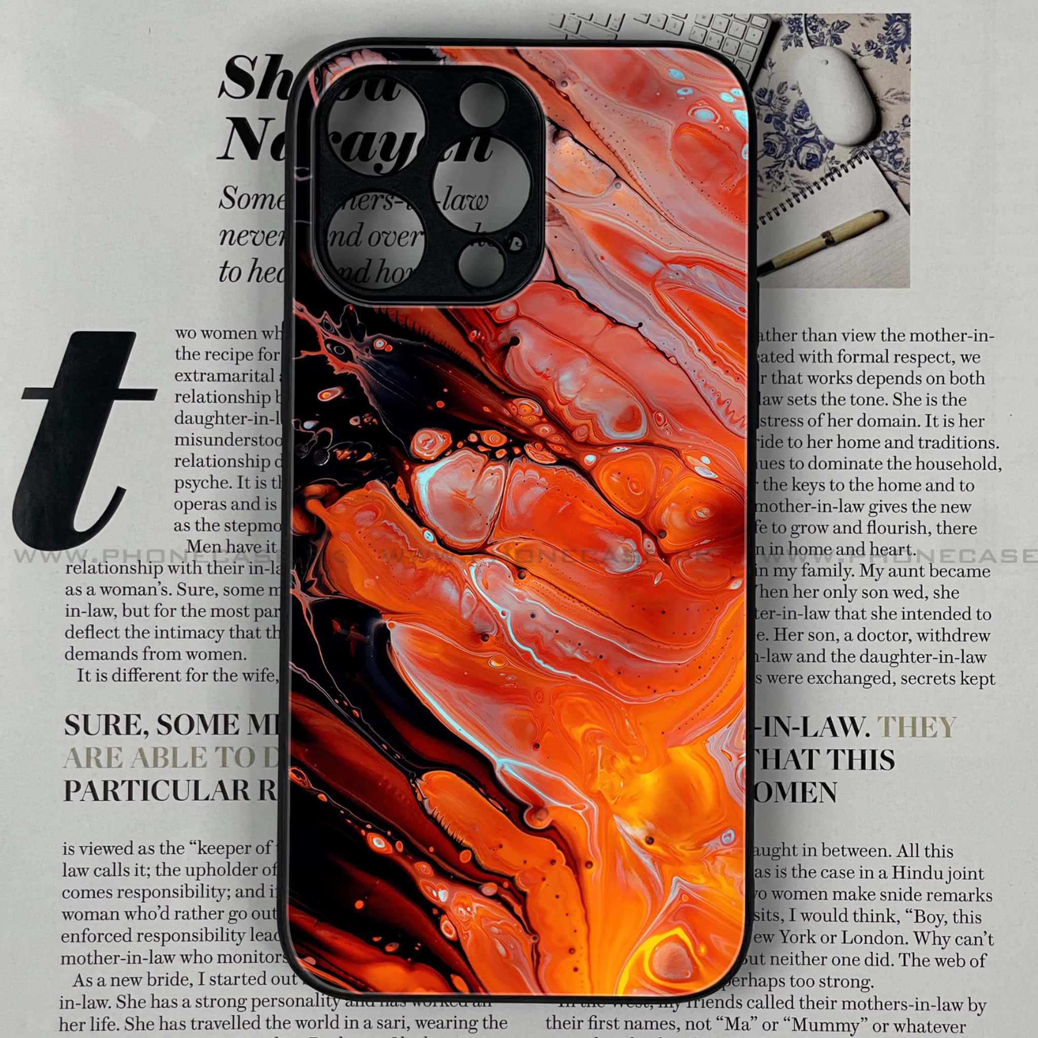 iPhone 15 Pro Max - Liquid Marble Series - Premium Printed Glass soft Bumper shock Proof Case