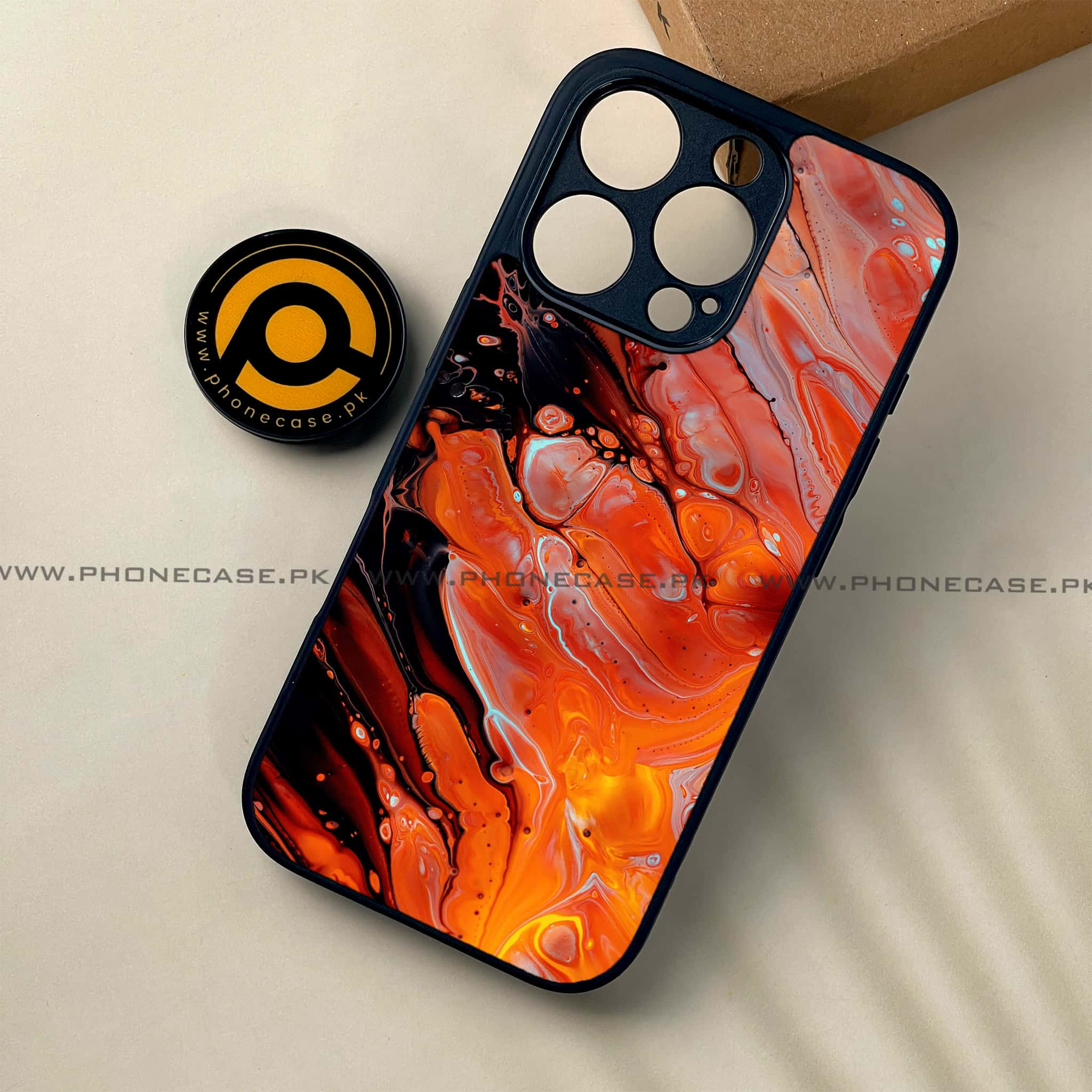 iPhone 16 Pro - Liquid Marble Series - Premium Printed Glass soft Bumper shock Proof Case