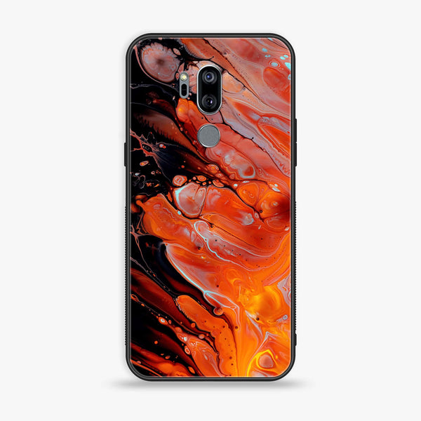 LG G7 ThinQ - Liquid Marble Design 4 - Premium Printed Glass soft Bumper shock Proof Case  CS-24581