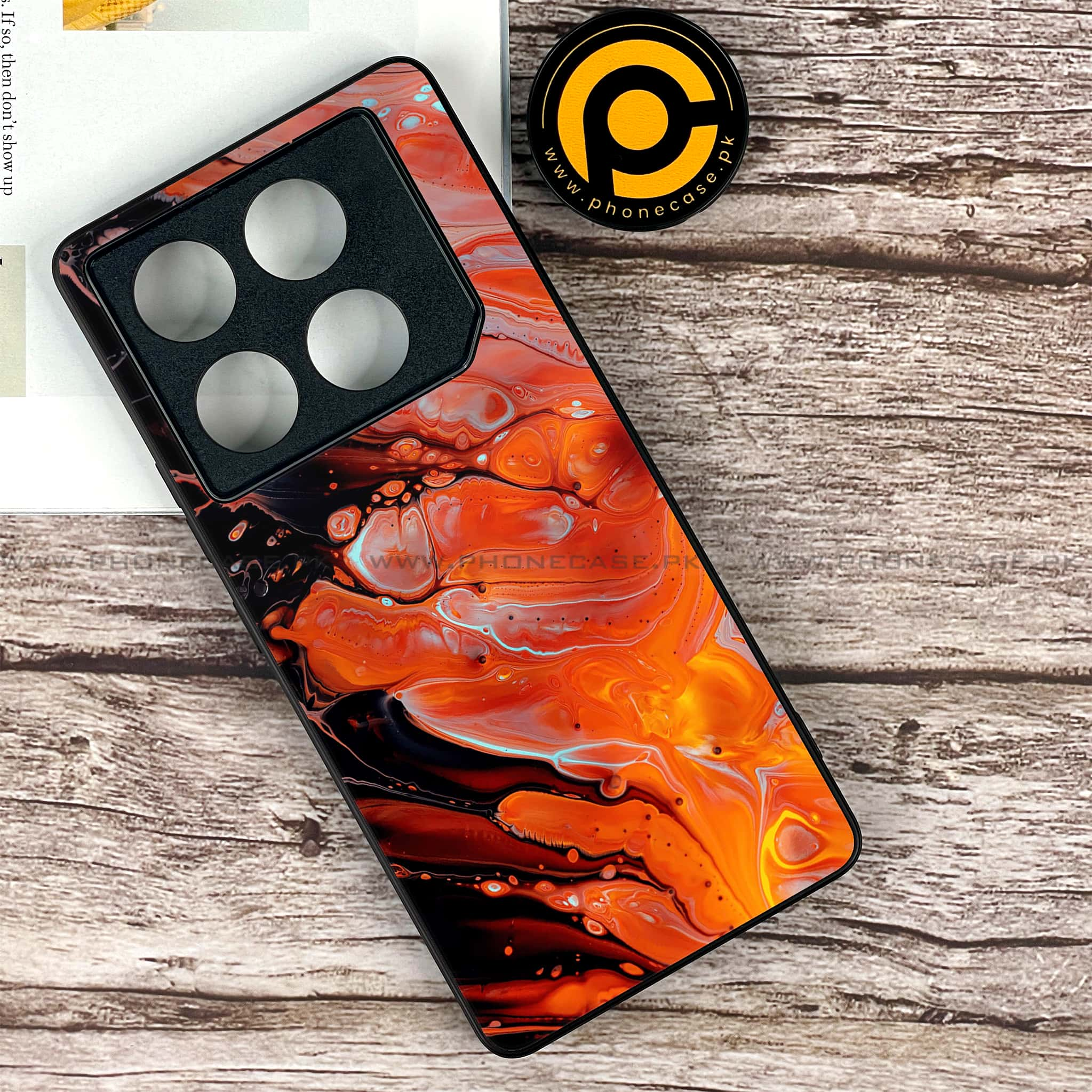 Infinix GT 20 Pro - Liquid Marble Series - Premium Printed Glass soft Bumper shock Proof Case