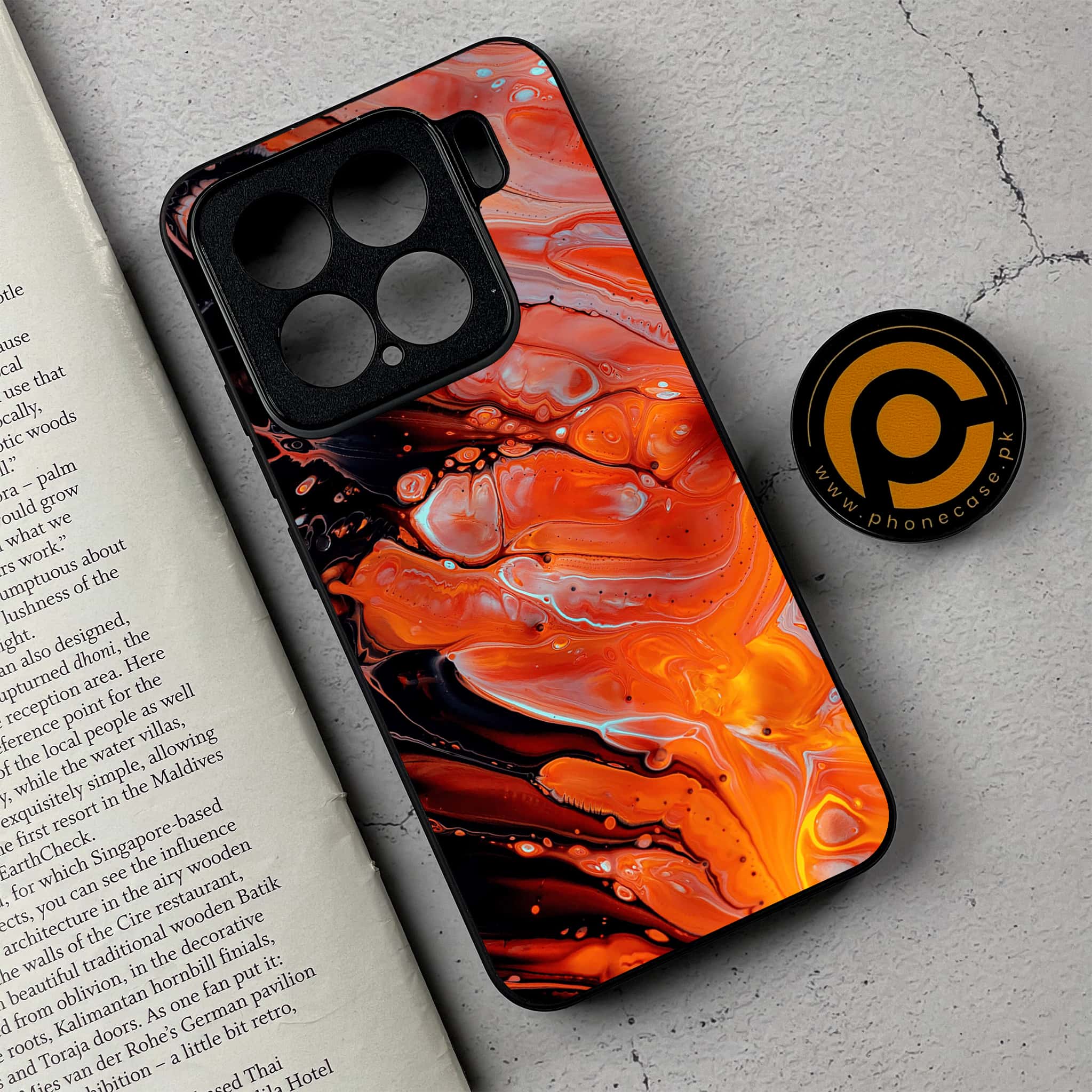 Xiaomi 15 - Liquid Marble Series - Premium Metal Printed soft Bumper shock Proof Case