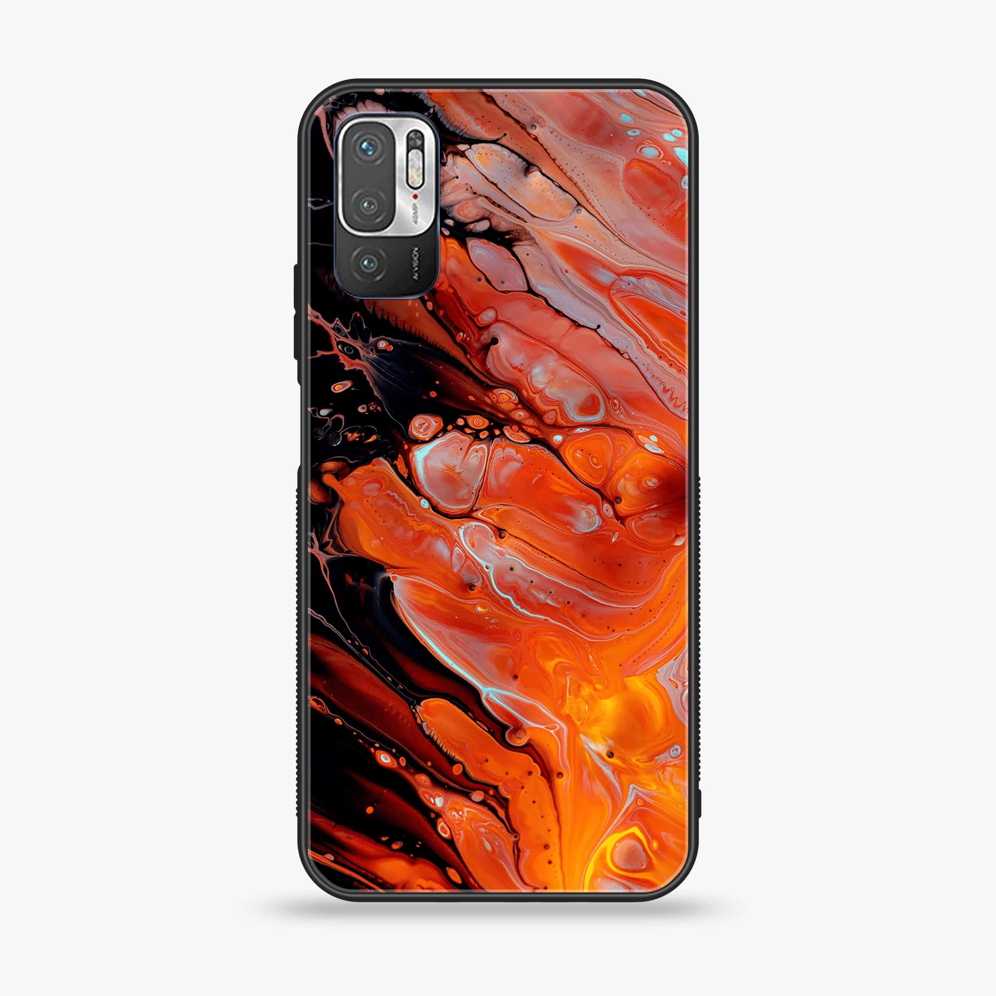 Xiaomi Redmi Note 10 5G - Liquid Marble Series - Premium Printed Glass soft Bumper shock Proof Case