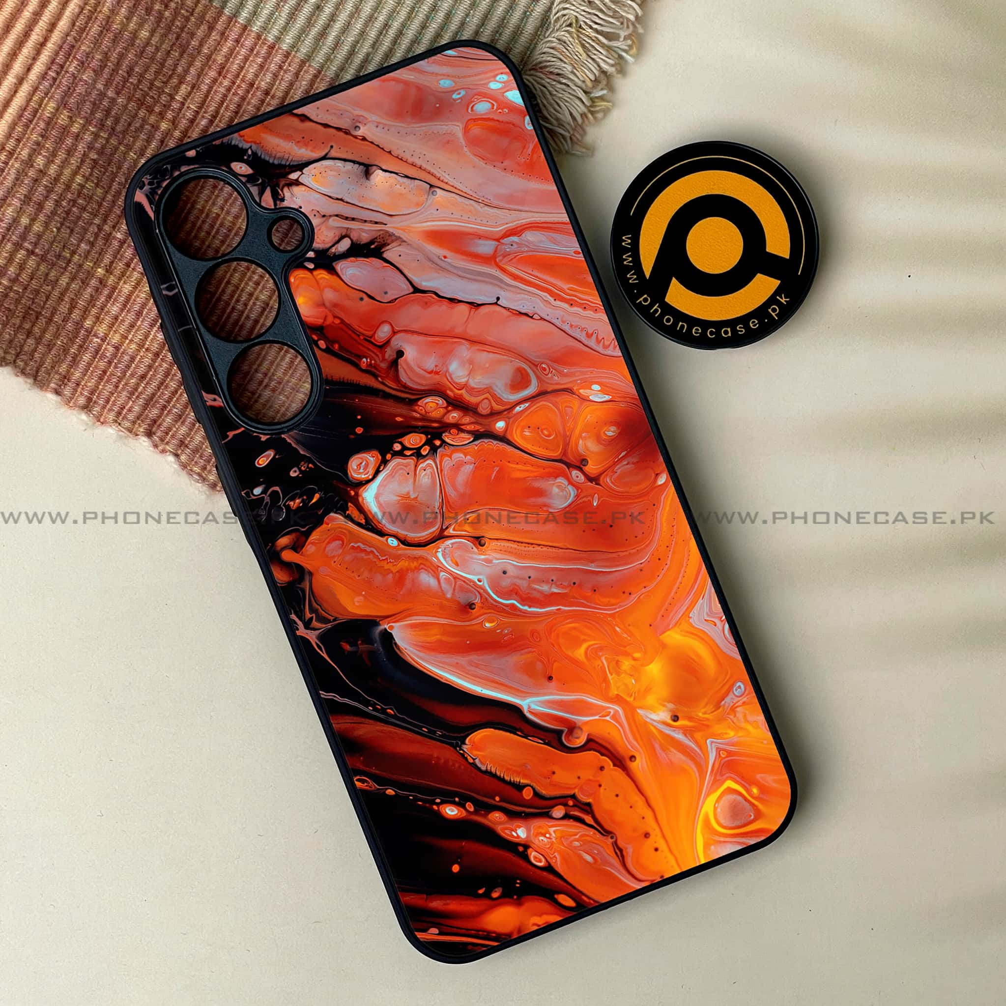 Samsung Galaxy A04s - Liquid Marble Series - Premium Printed Glass soft Bumper shock Proof Case
