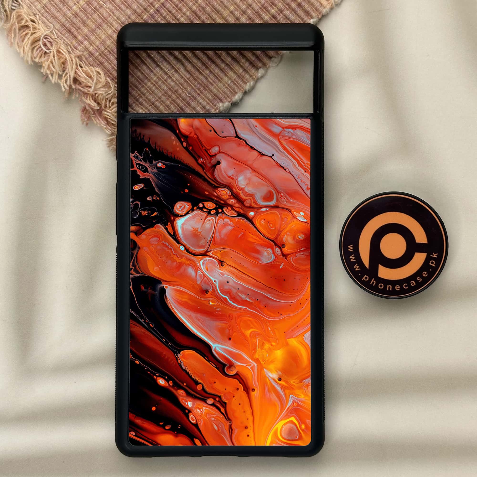 Google Pixel 6 - Liquid Marble Series - Premium Metal Printed soft Bumper Shock Proof Case
