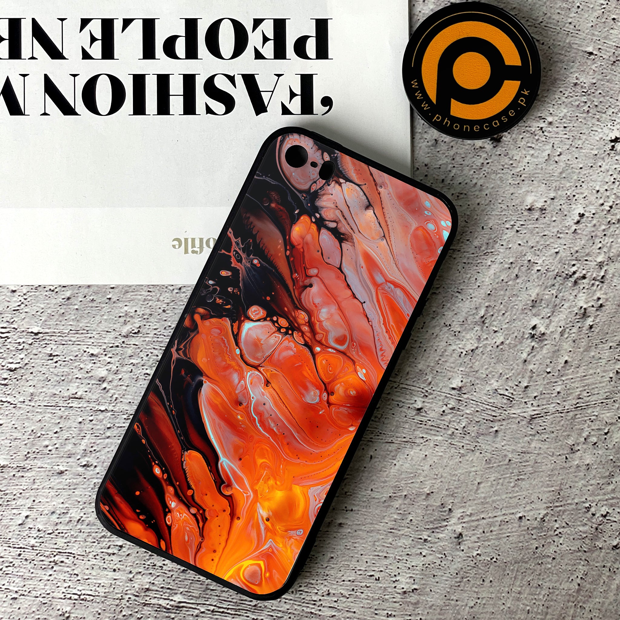 iPhone 5/5c/5s - Liquid Marble Series - Premium Printed Glass soft Bumper shock Proof Case