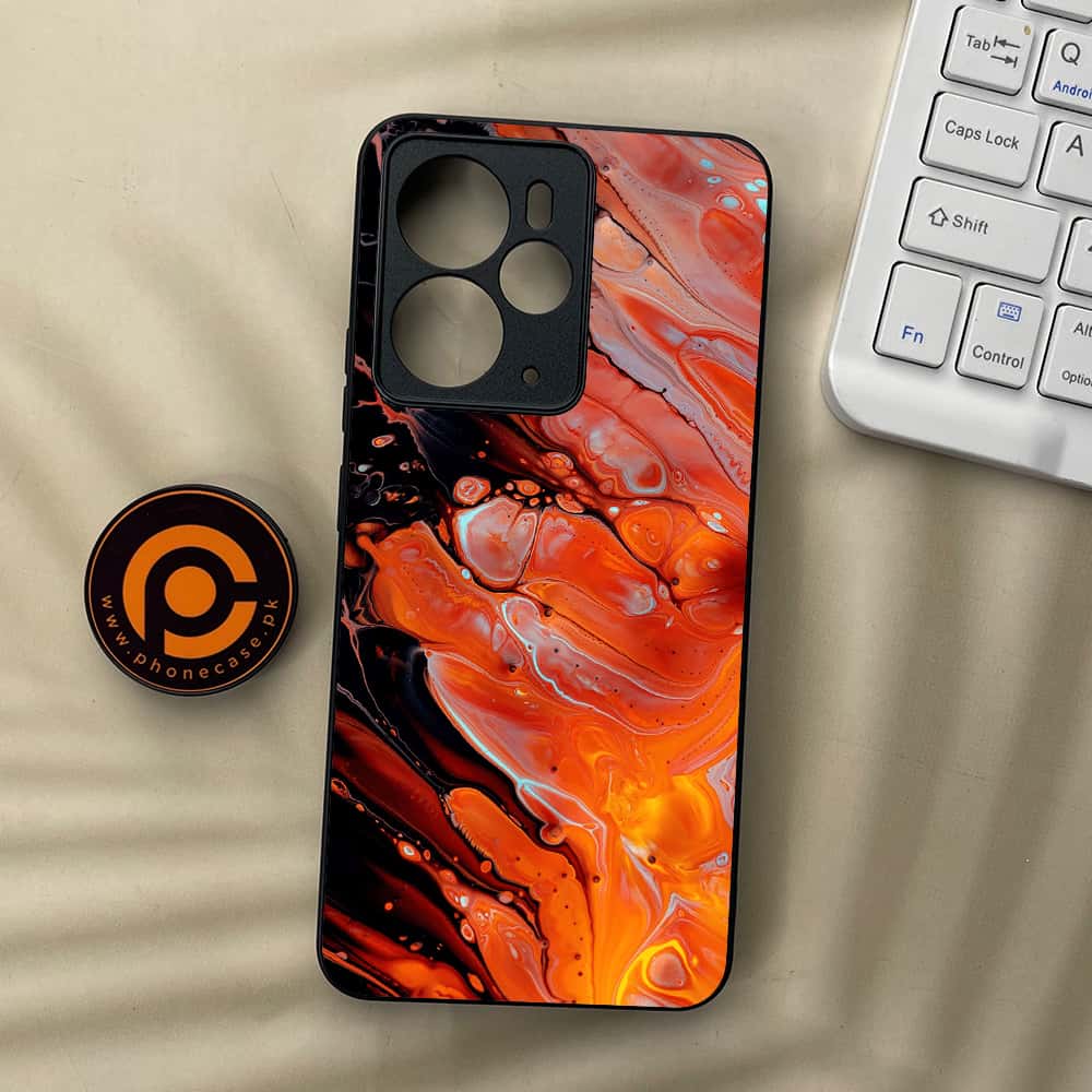 Realme 14T 5G - Liquid Marble Series - Premium Metal Printed soft Bumper Shock Proof Case