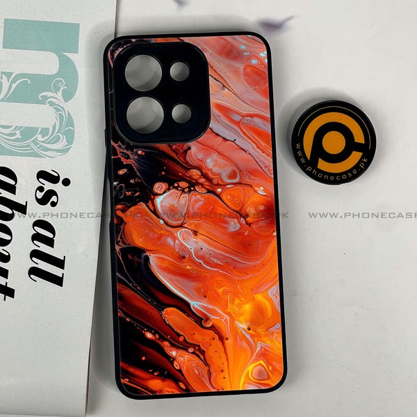 Vivo Y28 - Liquid Marble Design 4- Premium Printed Glass soft Bumper shock Proof Case CS-45988