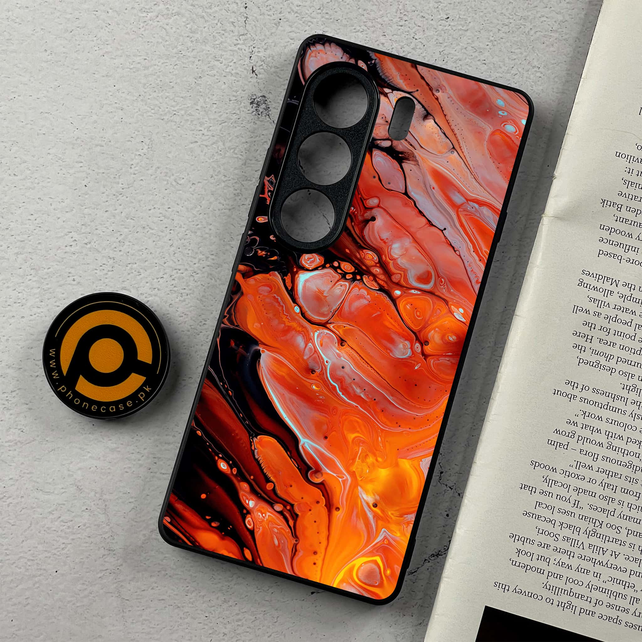 Tecno Camon 40 - Liquid Marble Series - Premium Metal Printed Soft Bumper Shockproof Case