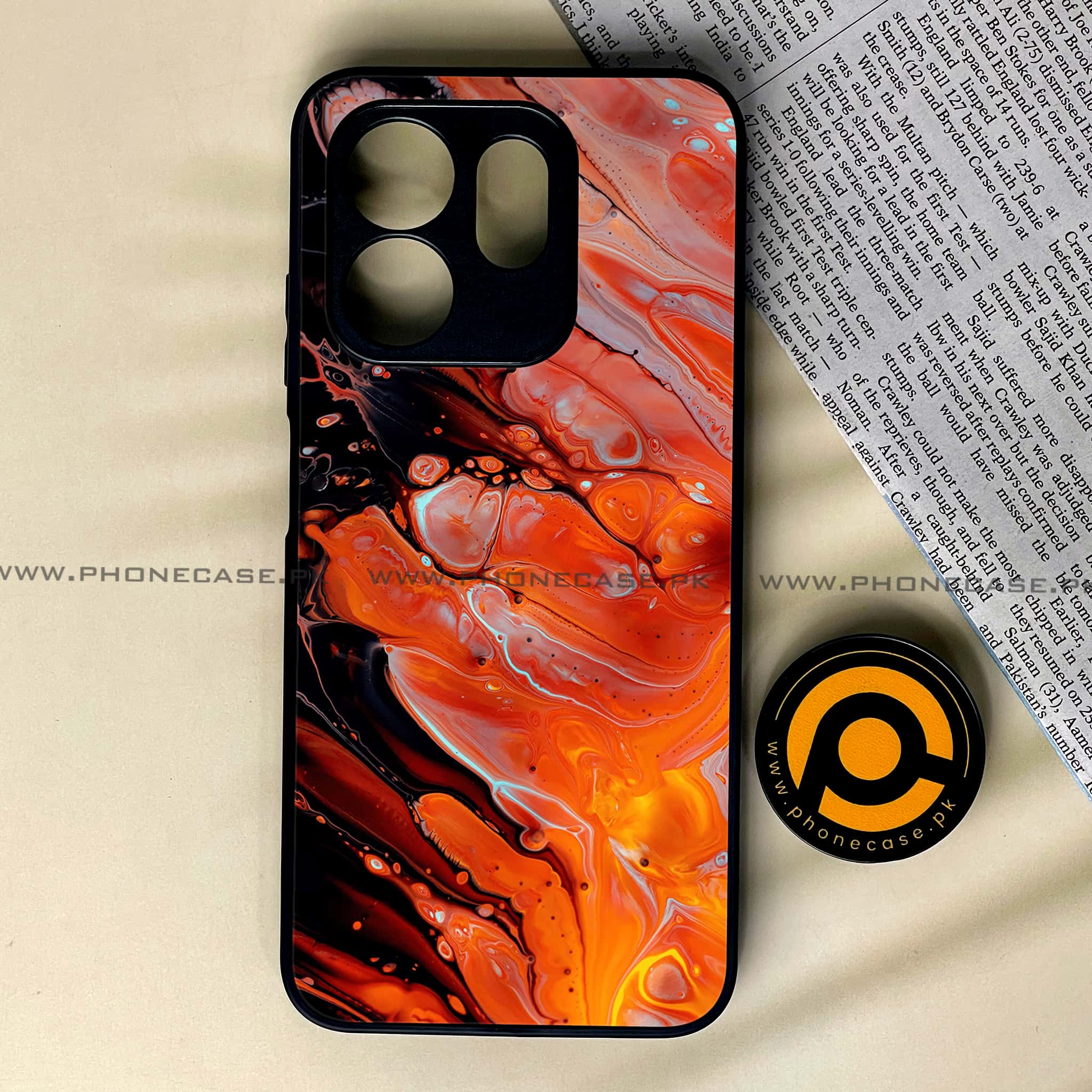 Infinix Smart 9 HD - Liquid Marble Series - Premium Metal Printed soft Bumper shock Proof Case