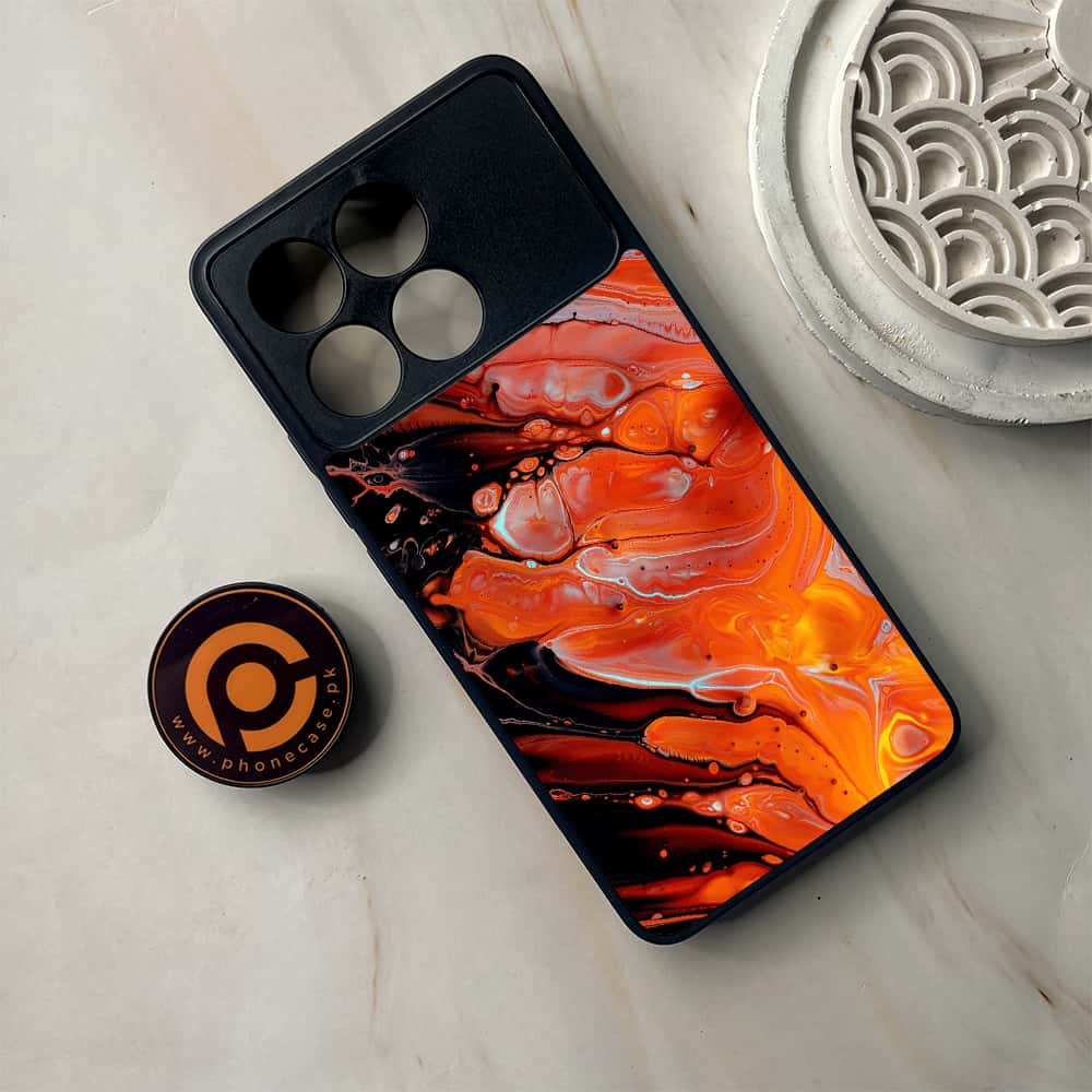 Xiaomi Poco F6 Pro - Liquid Marble Series - Premium Metal Printed soft Bumper shock Proof Case