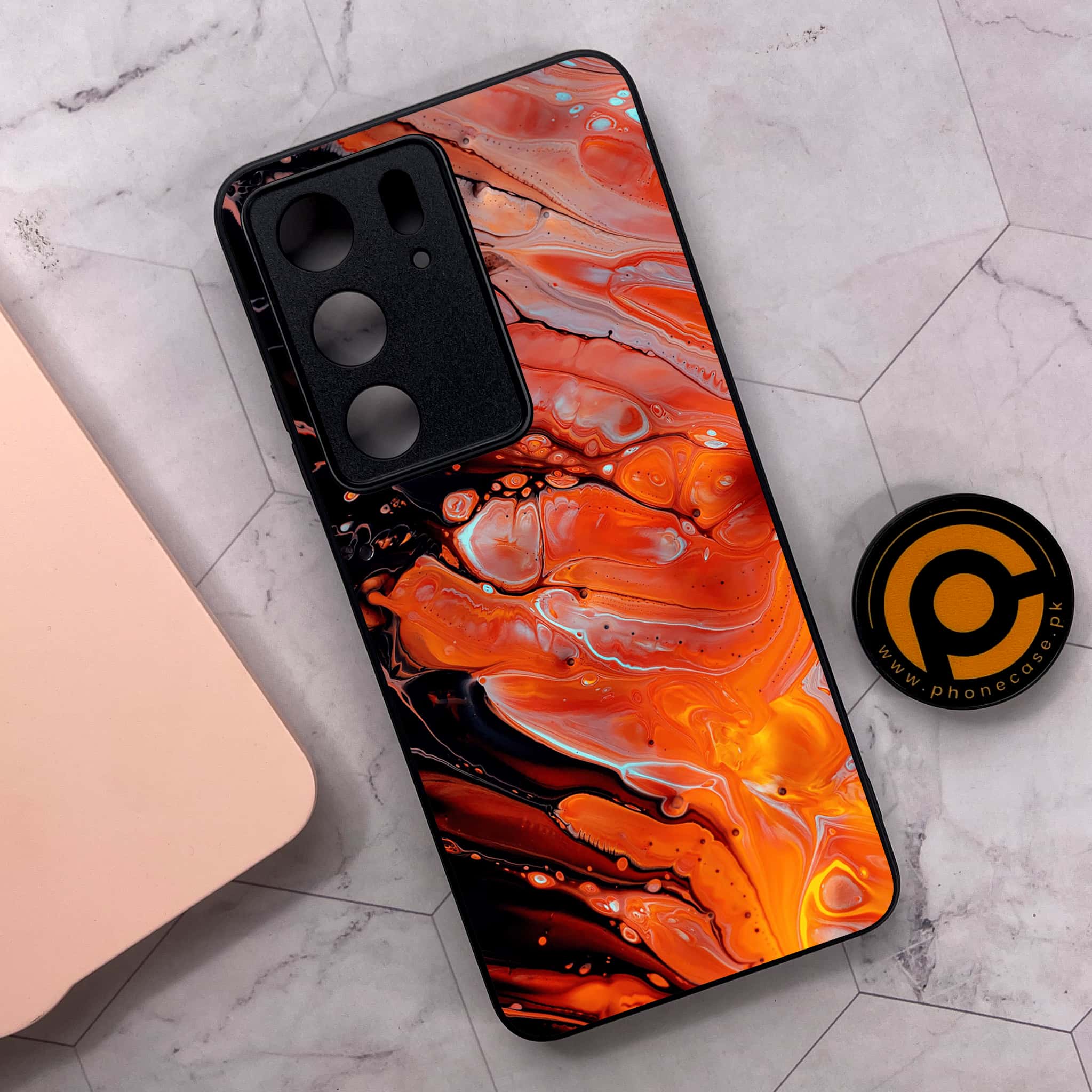 Realme C75x 4G - Liquid Marble Series - Premium Metal Printed soft Bumper shock Proof Case