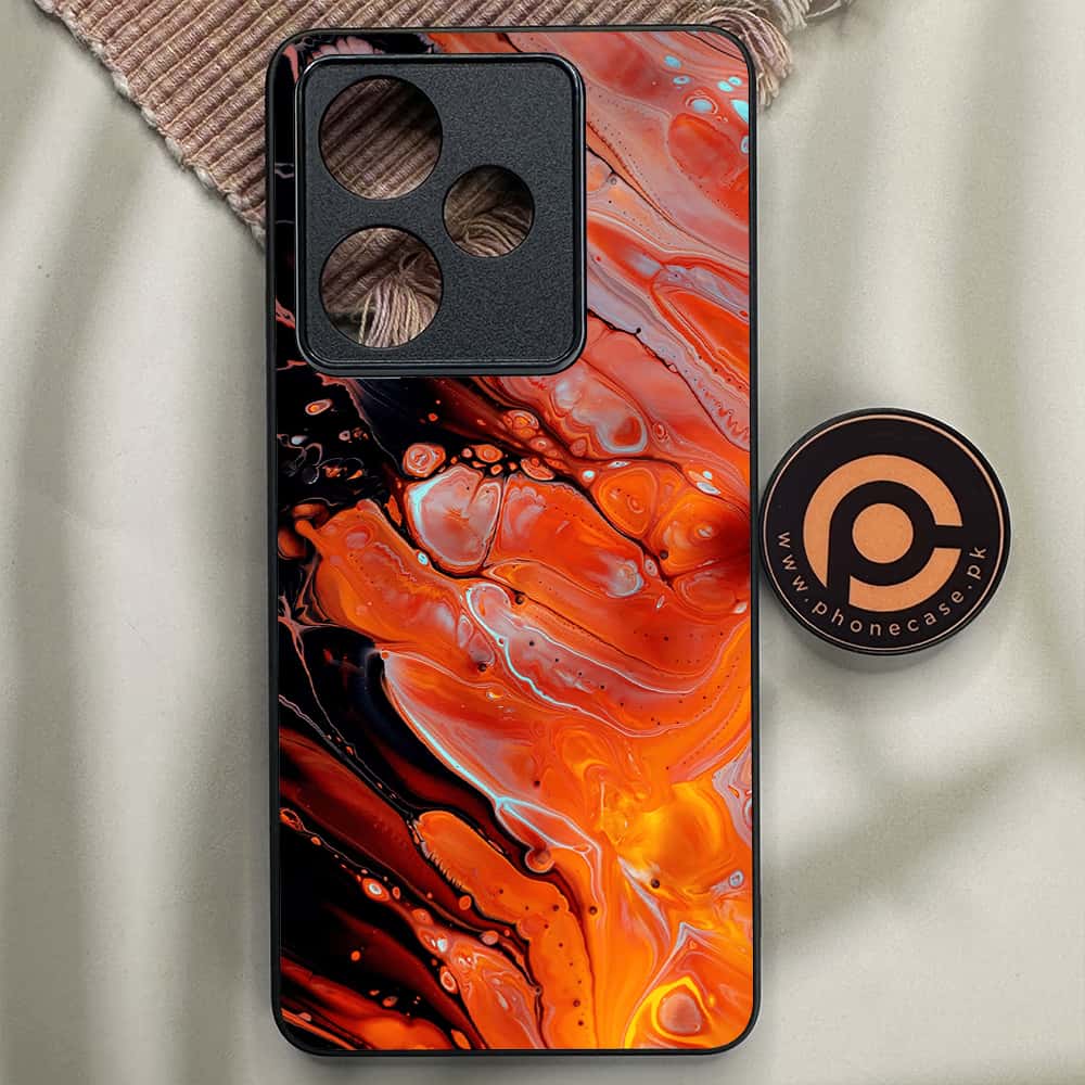 Realme GT 7T - Liquid Marble Series - Premium Metal Printed soft Bumper shock Proof Case