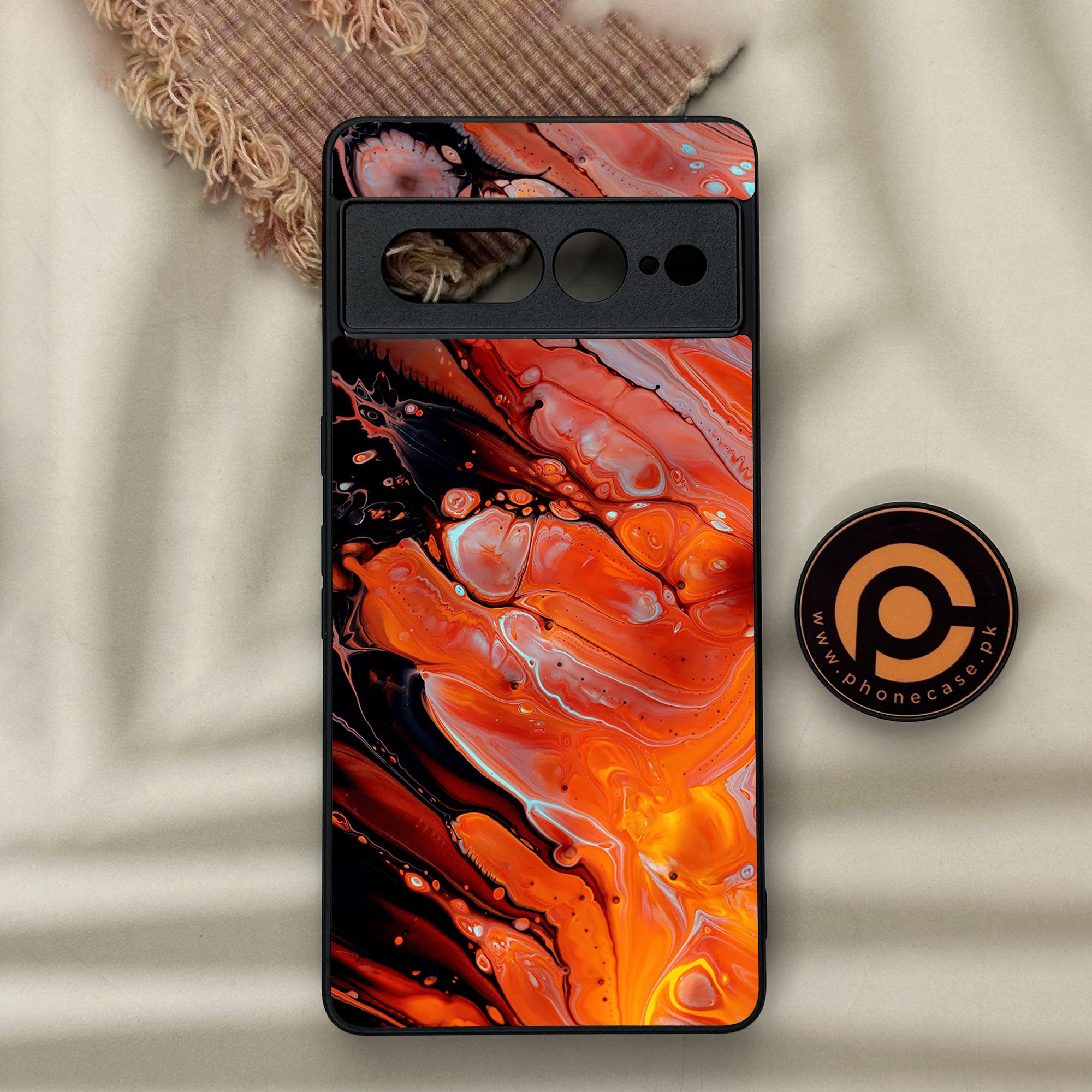 Google Pixel 7 Pro - Liquid Marble Series - Premium Metal Printed soft Bumper Shock Proof Case