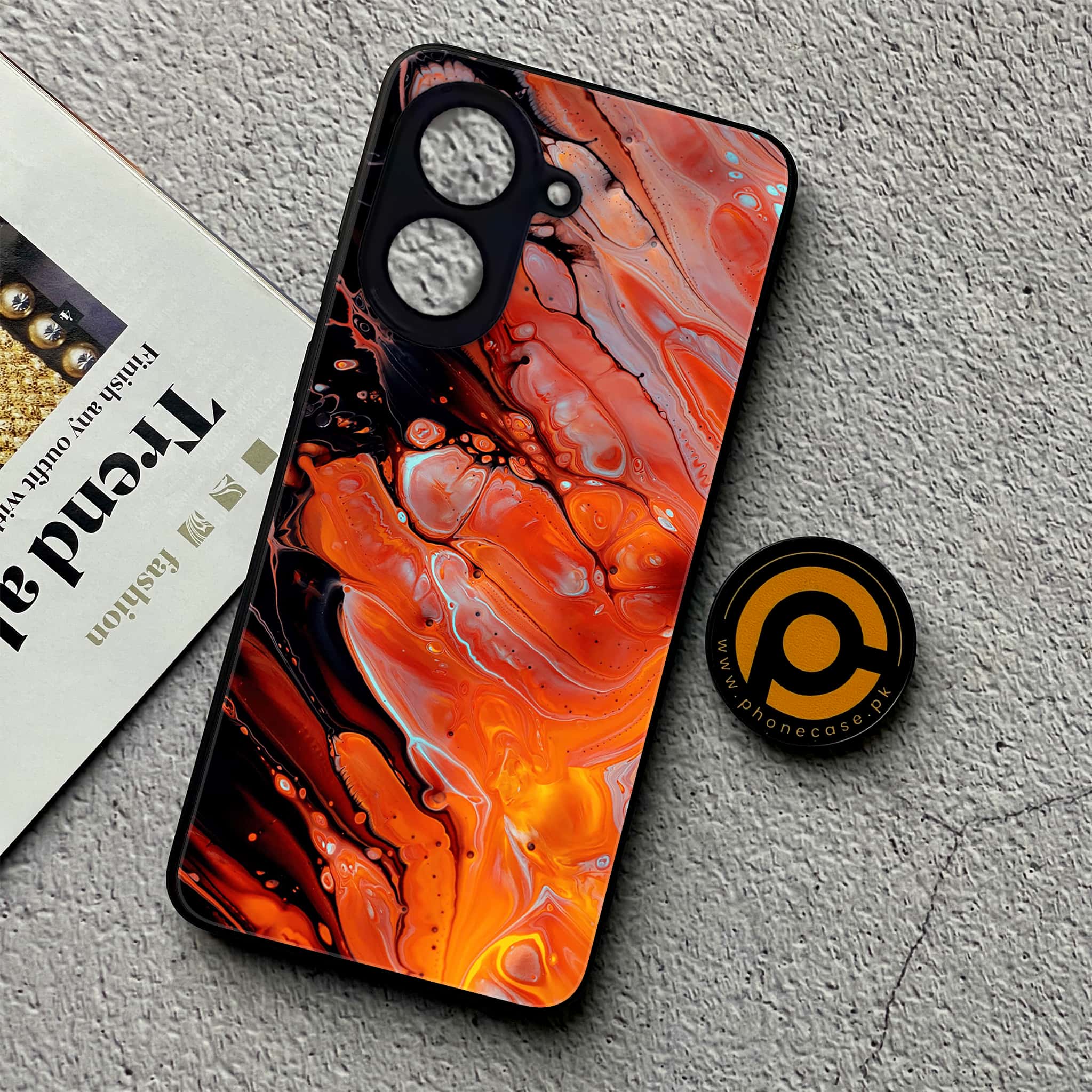 Xiaomi Redmi A5 - Liquid Marble Series - Premium Metal Printed soft Bumper shock Proof Case
