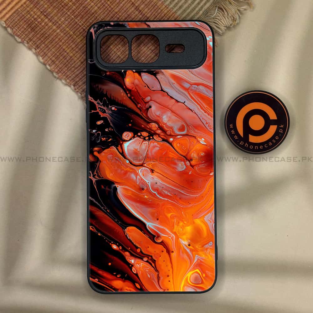 Infinix Smart 10 Plus - Liquid Marble Series - Premium Metal Printed soft Bumper shock Proof Case