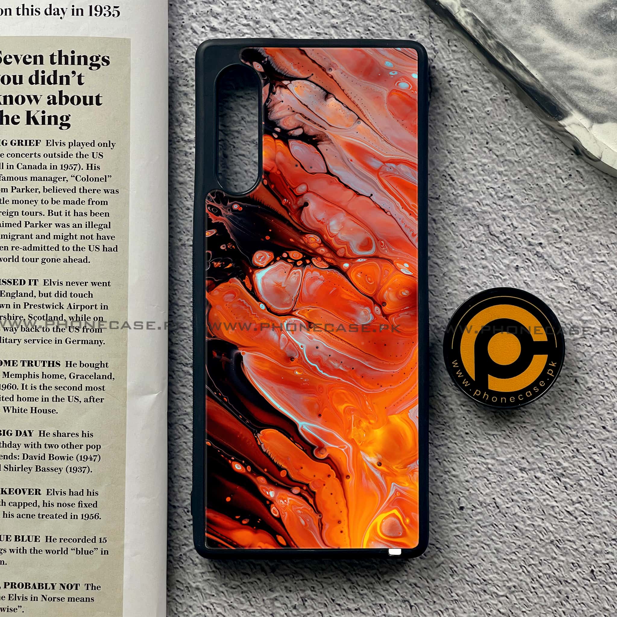 LG Velvet - Liquid Marble Series - Premium Printed Glass soft Bumper shock Proof Case