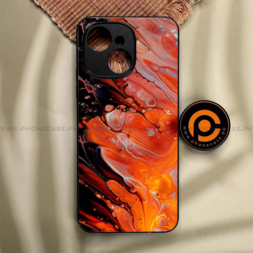 Tecno Spark 40C - Liquid Marble Series - Premium Metal Printed soft Bumper shock Proof Case