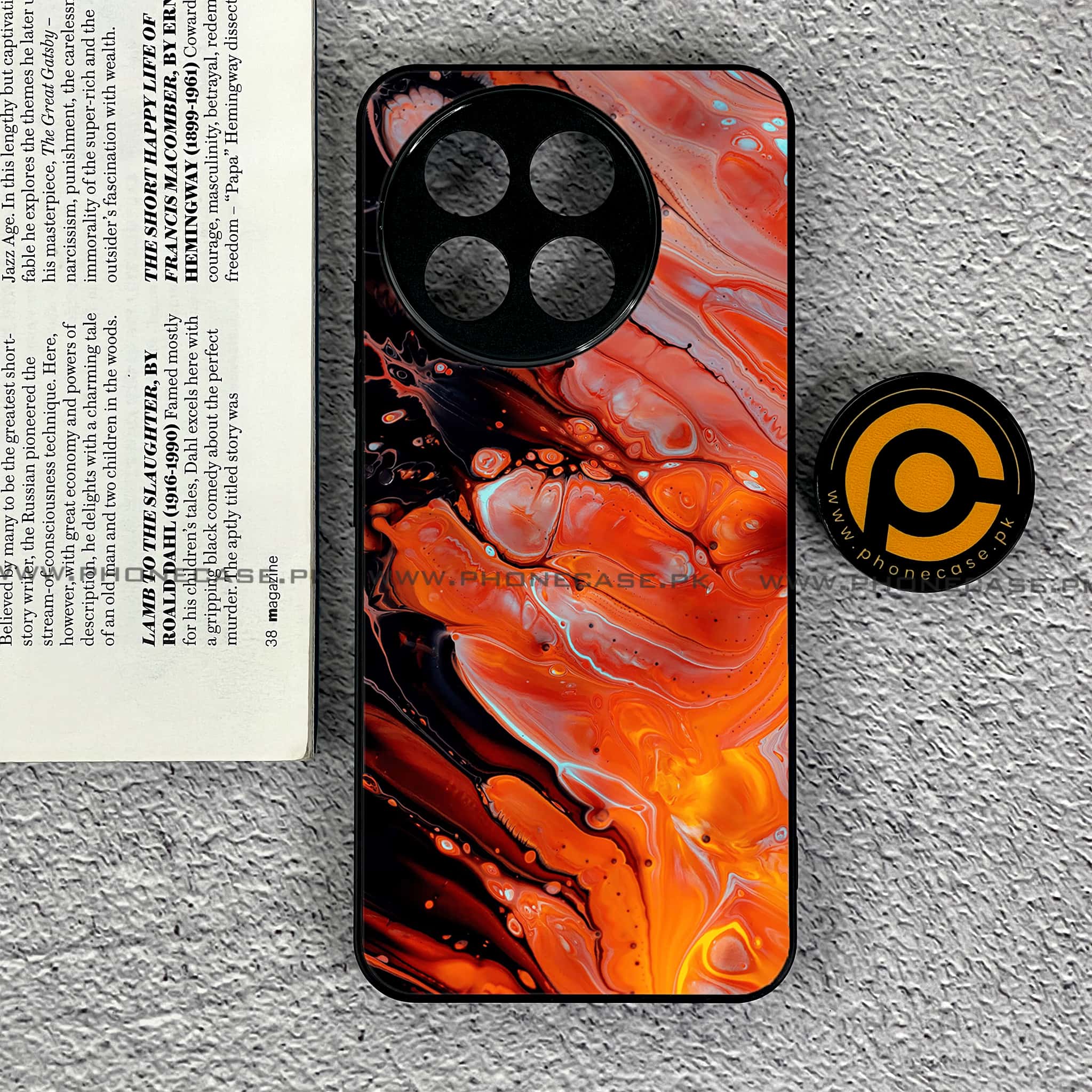 OnePlus 13R - Liquid Marble Series - Premium Printed Glass soft Bumper shock Proof Case
