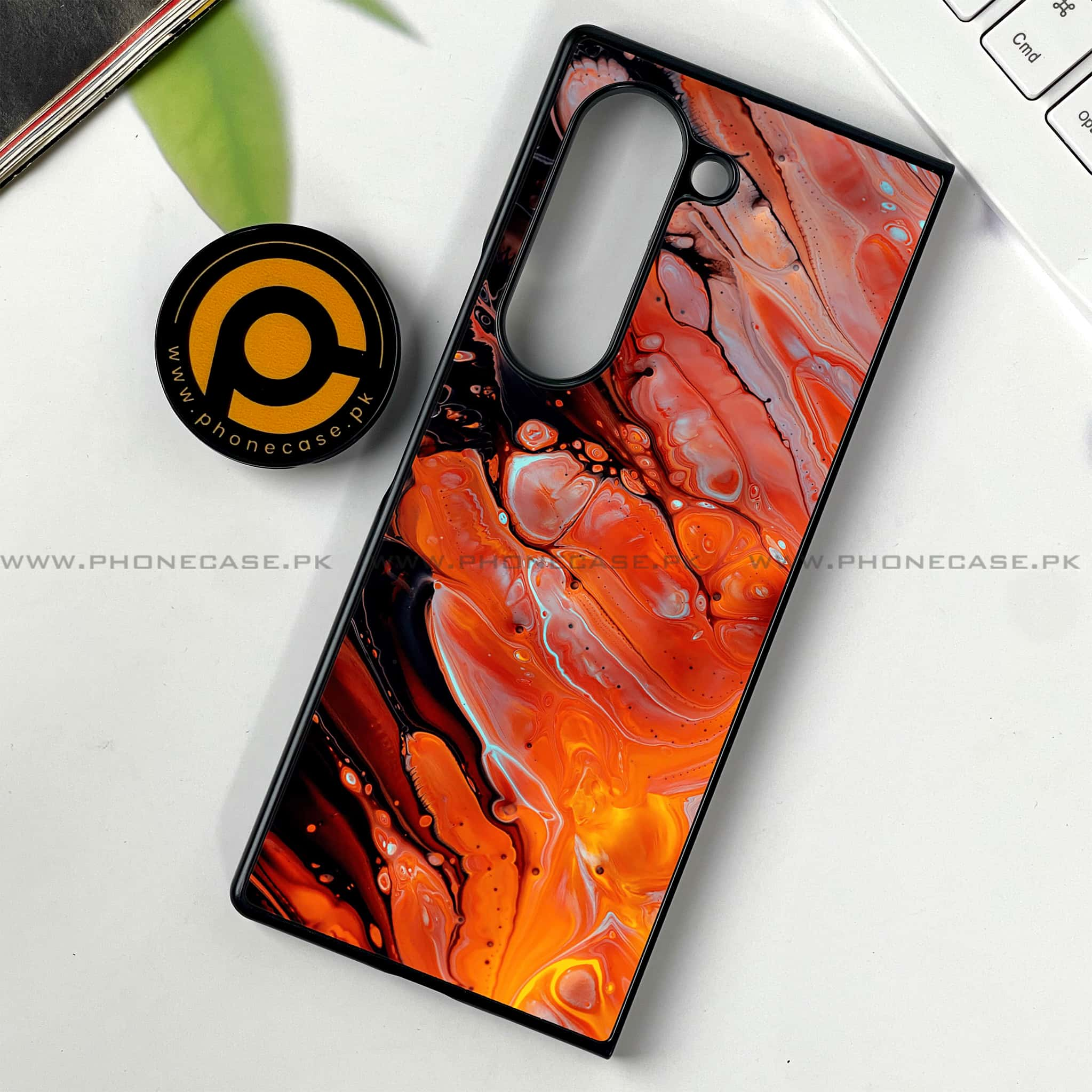 Samsung Galaxy Z Fold 6 - Liquid Marble Series - Premium Printed Metal soft Bumper shock Proof Case