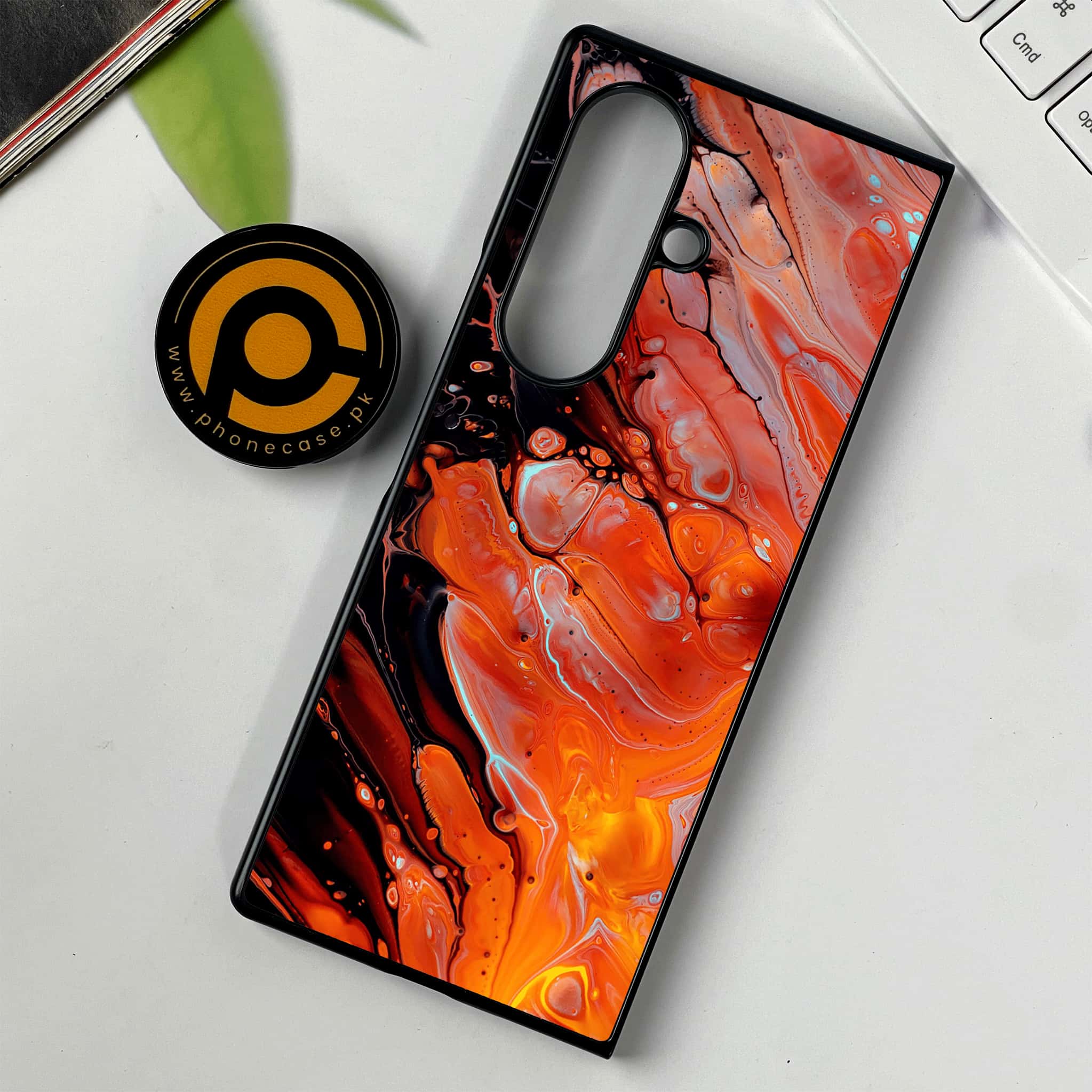 Samsung Galaxy Z Fold 7 - Liquid Marble Series - Premium Metal Printed soft Bumper shock Proof Case