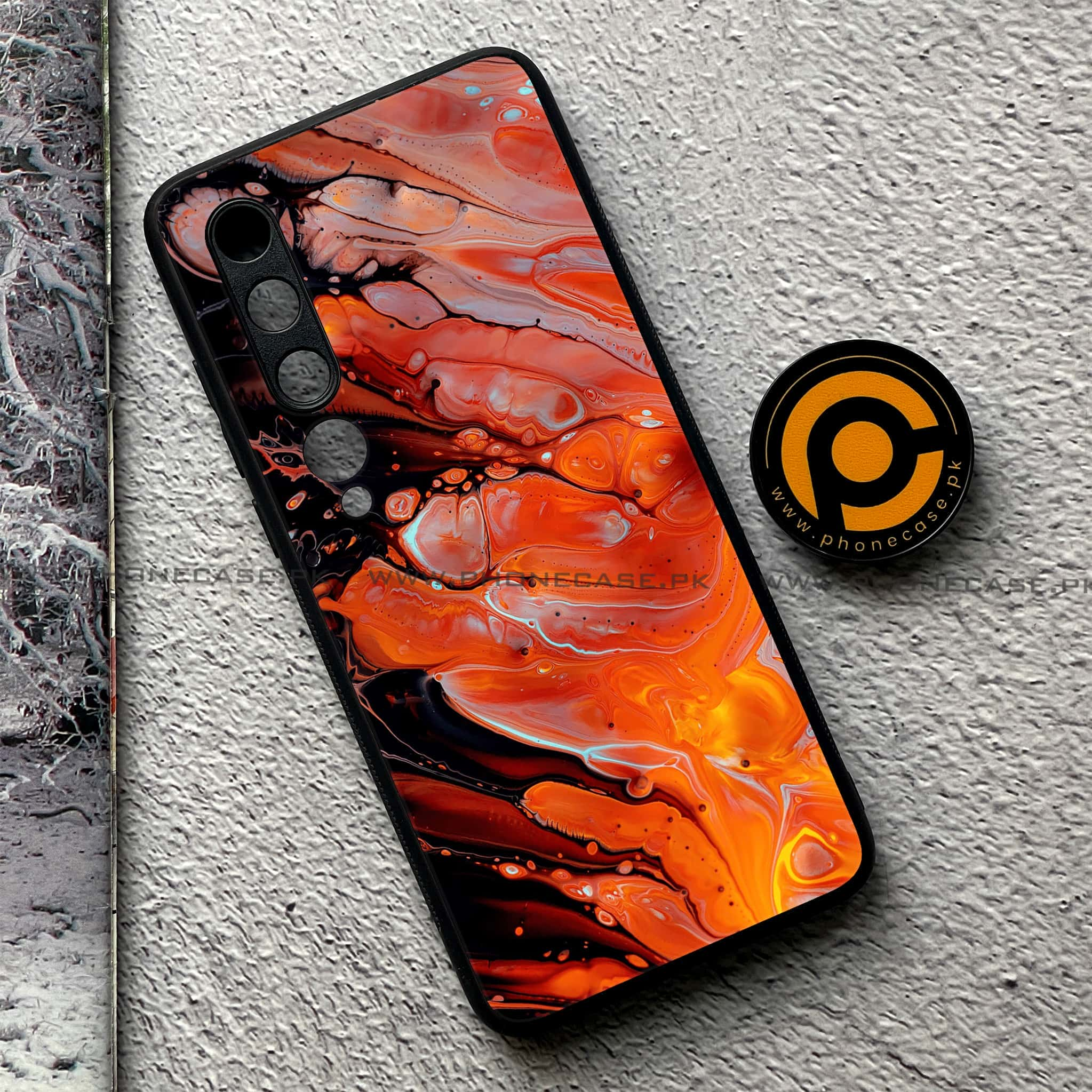 Xiaomi Mi 10 - Liquid Marble Series - Premium Printed Glass soft Bumper shock Proof Case