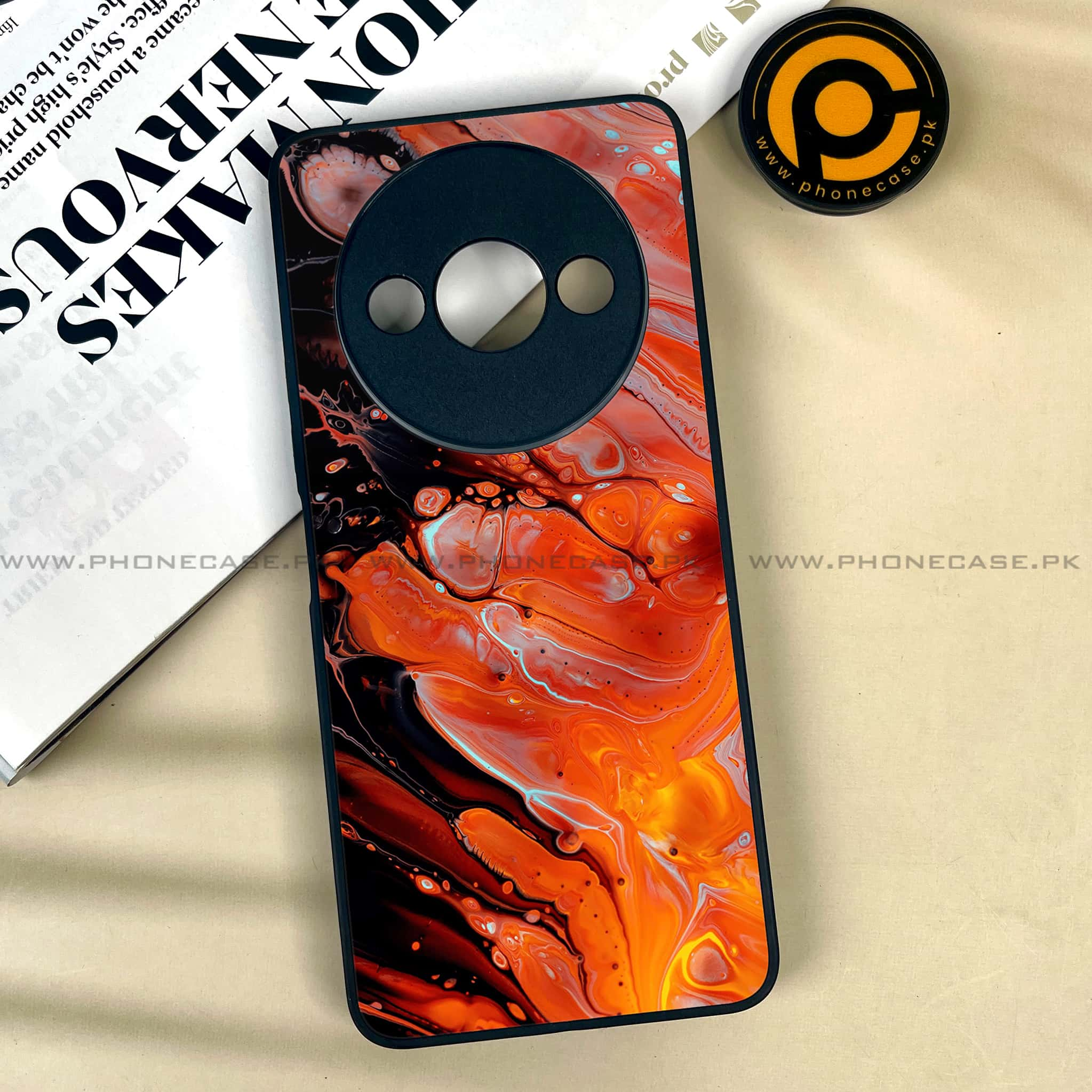 Xiaomi Redmi A3x - Liquid Marble Series - Premium Printed Metal soft Bumper shock Proof Case