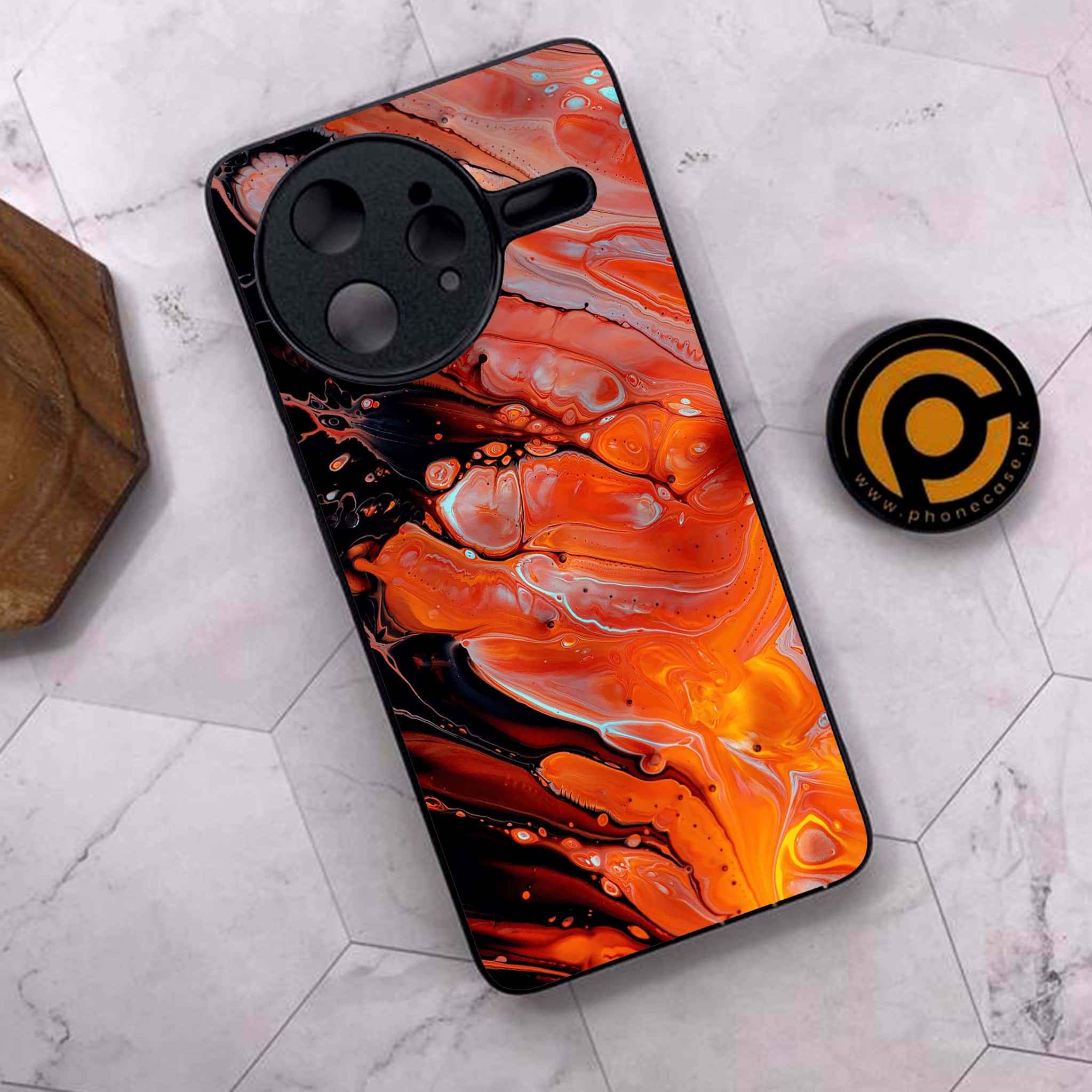 Xiaomi Poco F7 Ultra 5G - Liquid Marble Series - Premium Metal Printed soft Bumper shock Proof Case