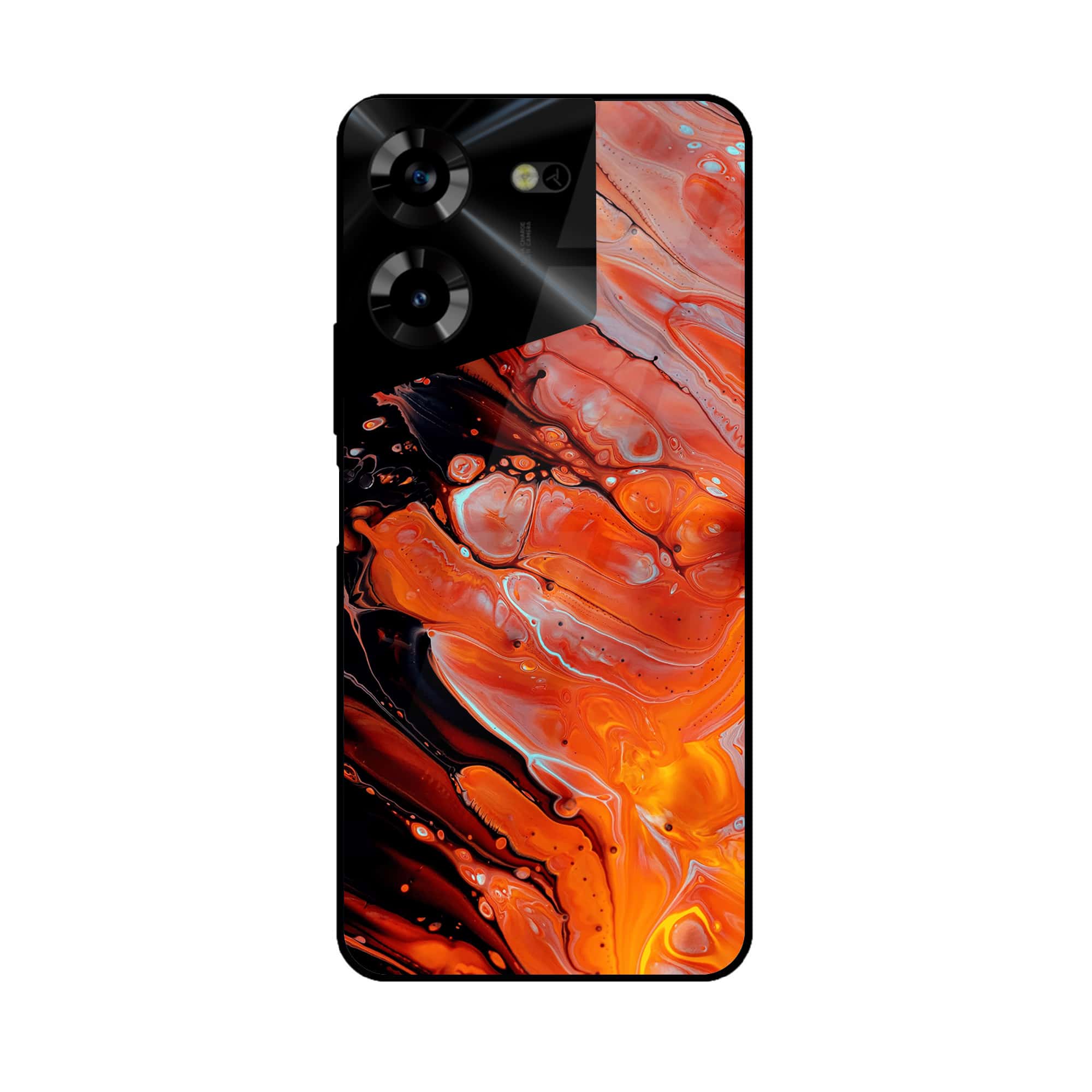 Tecno Pova 5 Pro - liquid marble Series - Premium Printed Glass soft Bumper shock Proof Case
