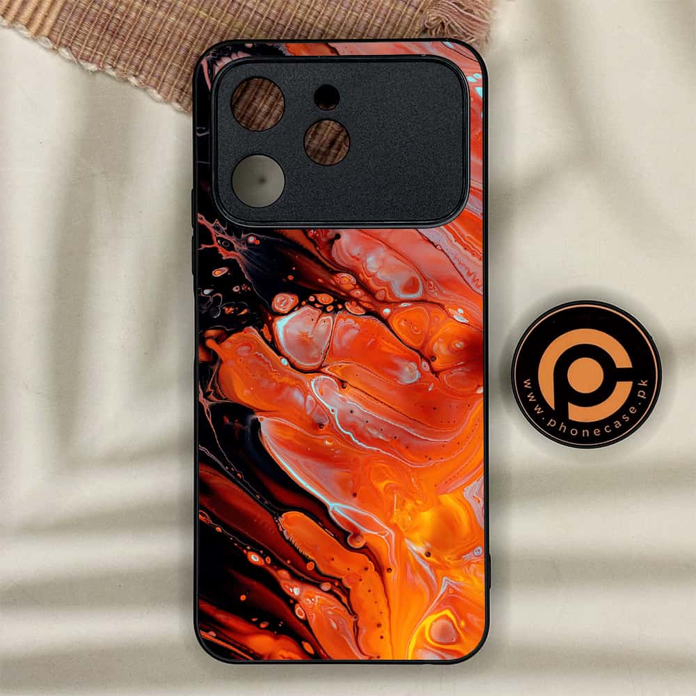 Tecno Spark 40 - Liquid Marble Series - Premium Metal Printed soft Bumper shock Proof Case