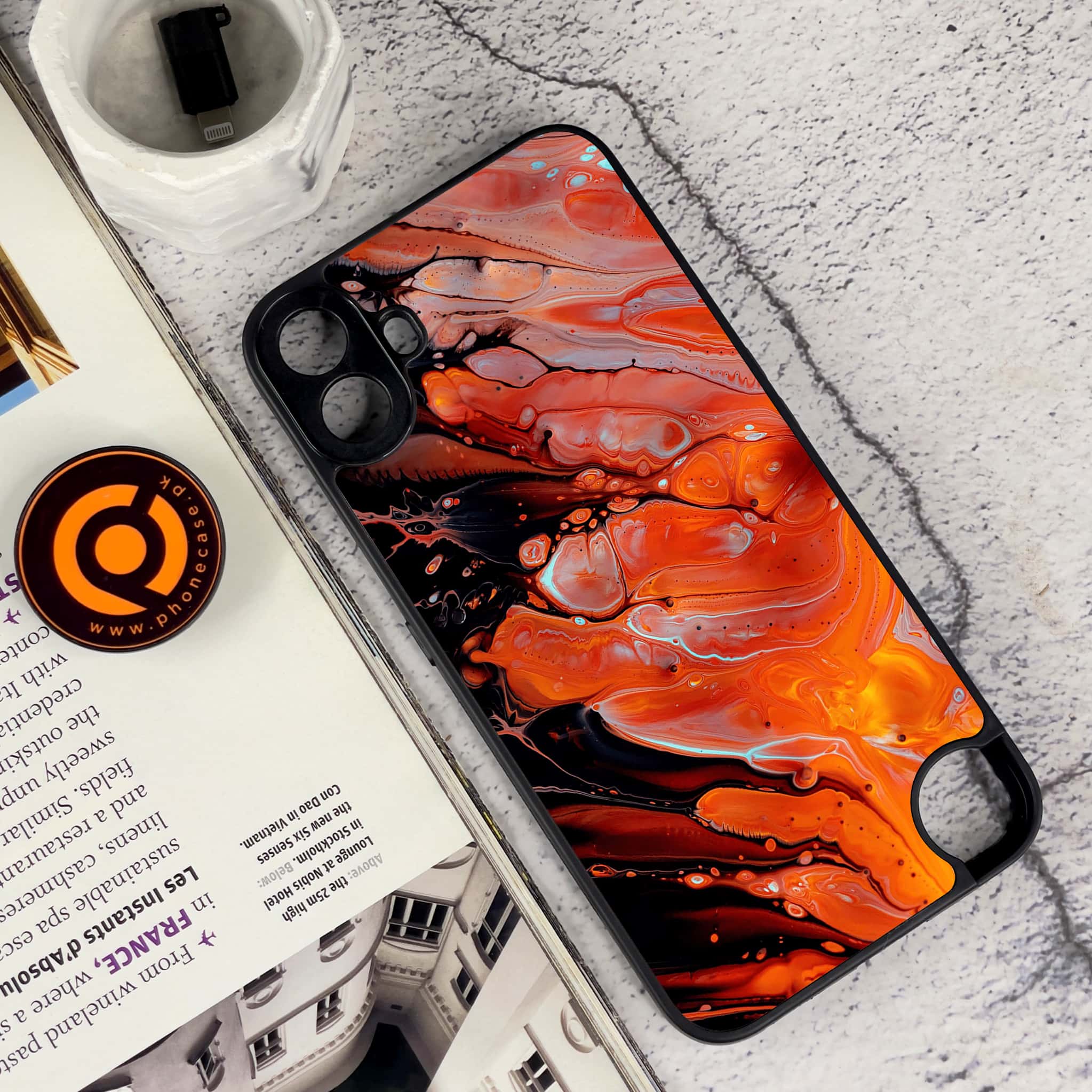 Nothing CMF Phone 1 - Liquid Marble Series - Premium Metal Printed soft Bumper Shock Proof Case