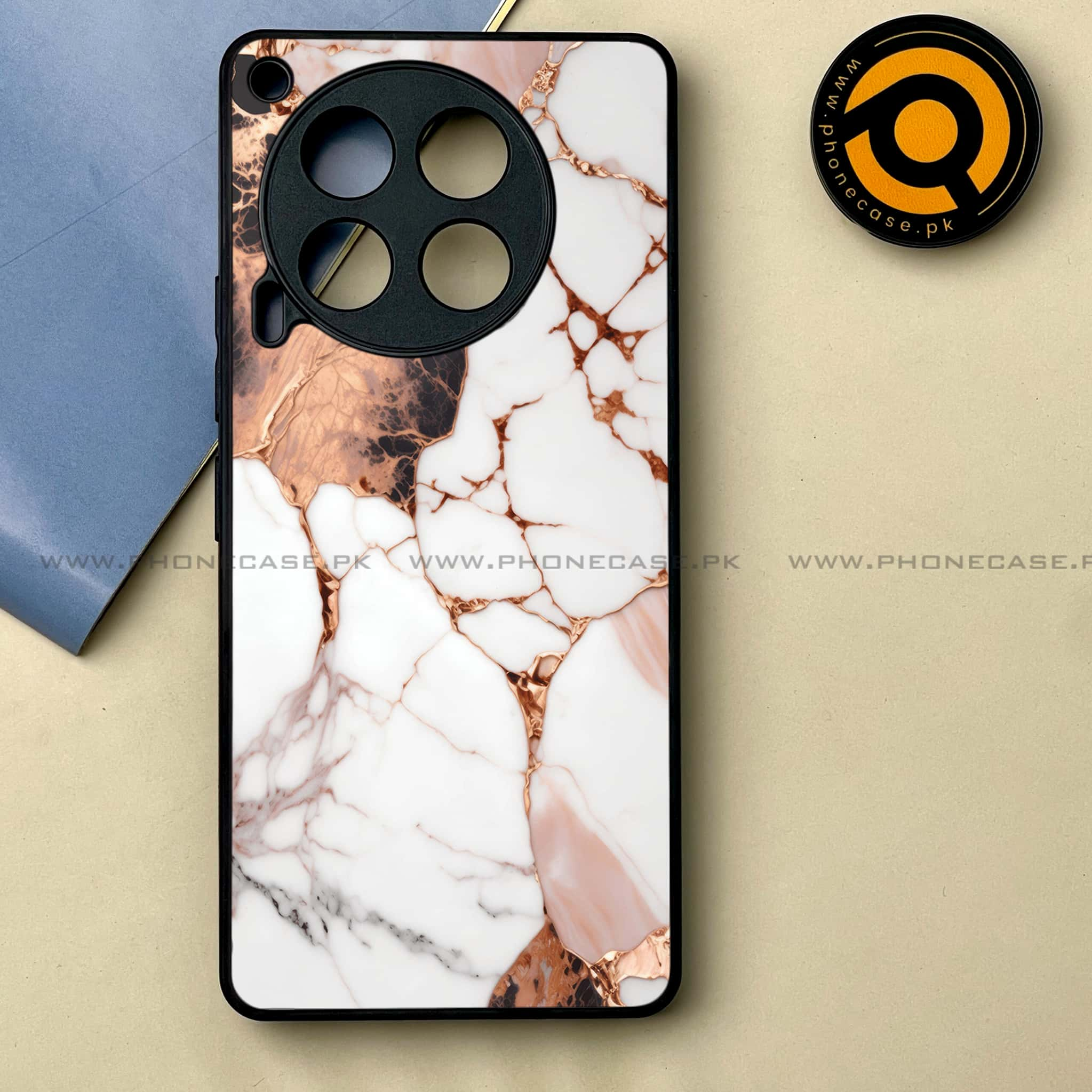 Tecno Camon 30 - Liquid Marble Series -  Premium Printed Metal soft Bumper shock Proof Case