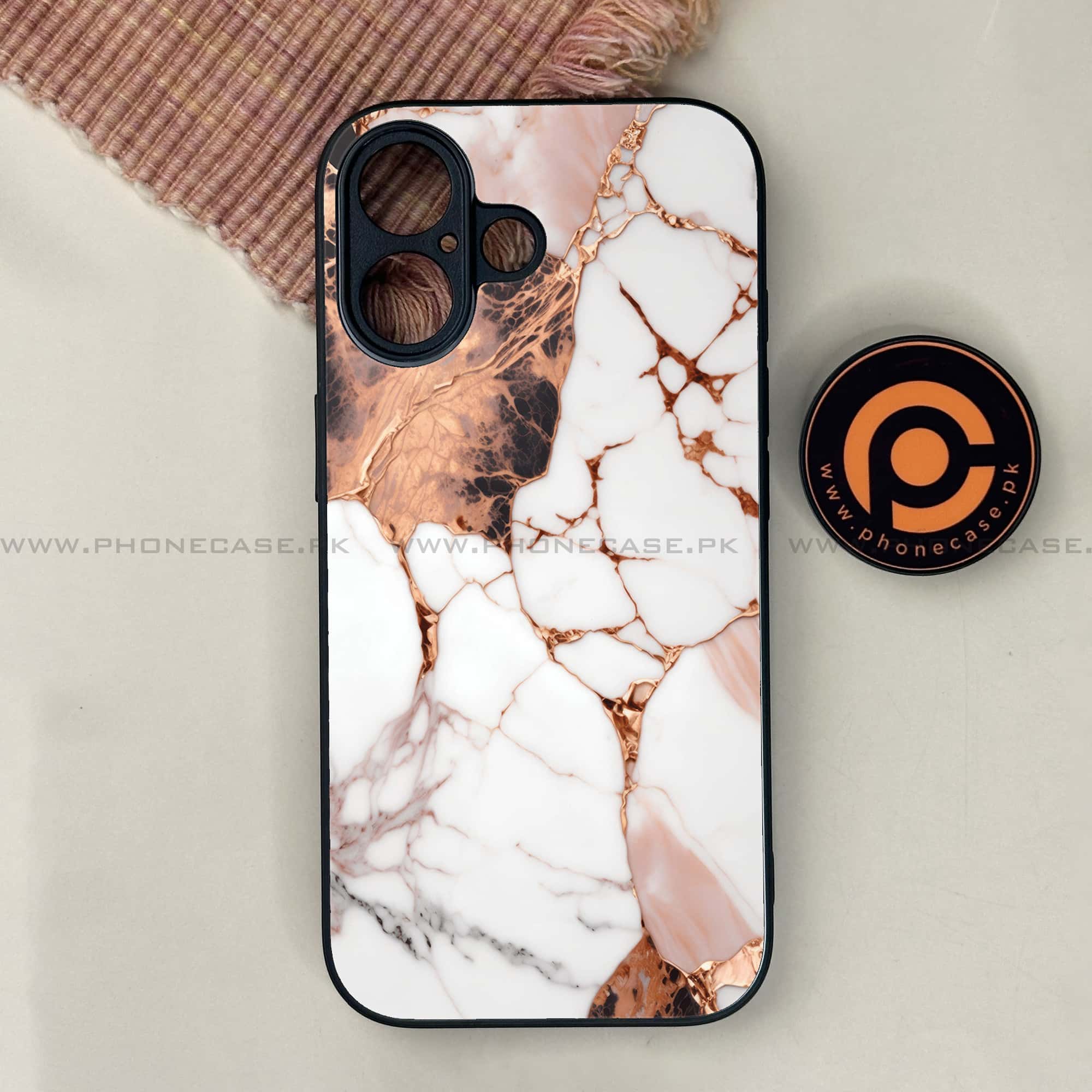 iPhone 17 - Liquid Marble Series - Premium Printed Glass soft Bumper shock Proof Case