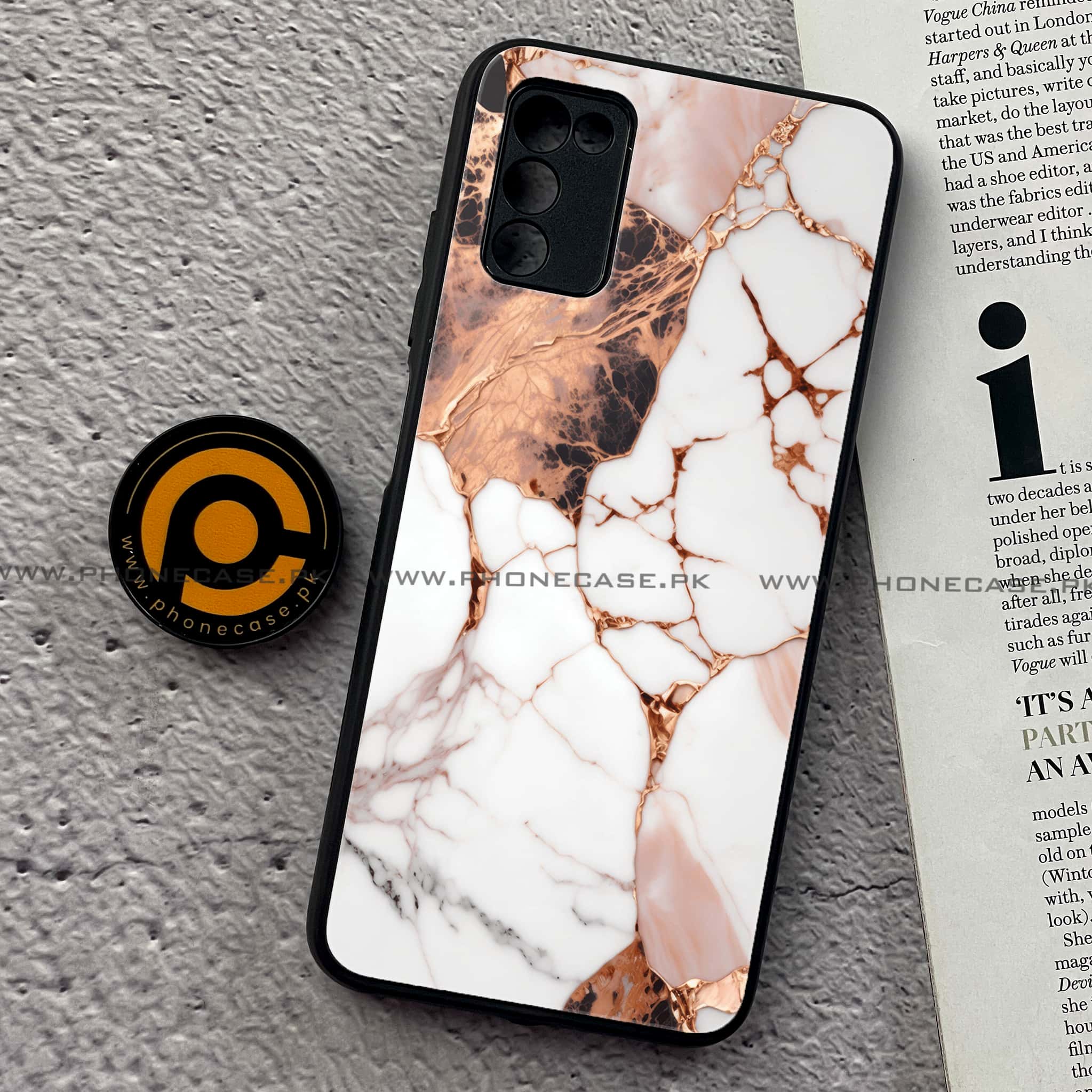 Samsung Galaxy A03s -   Liquid Marble 2.0 Series - Premium Printed Metal soft Bumper shock Proof Case