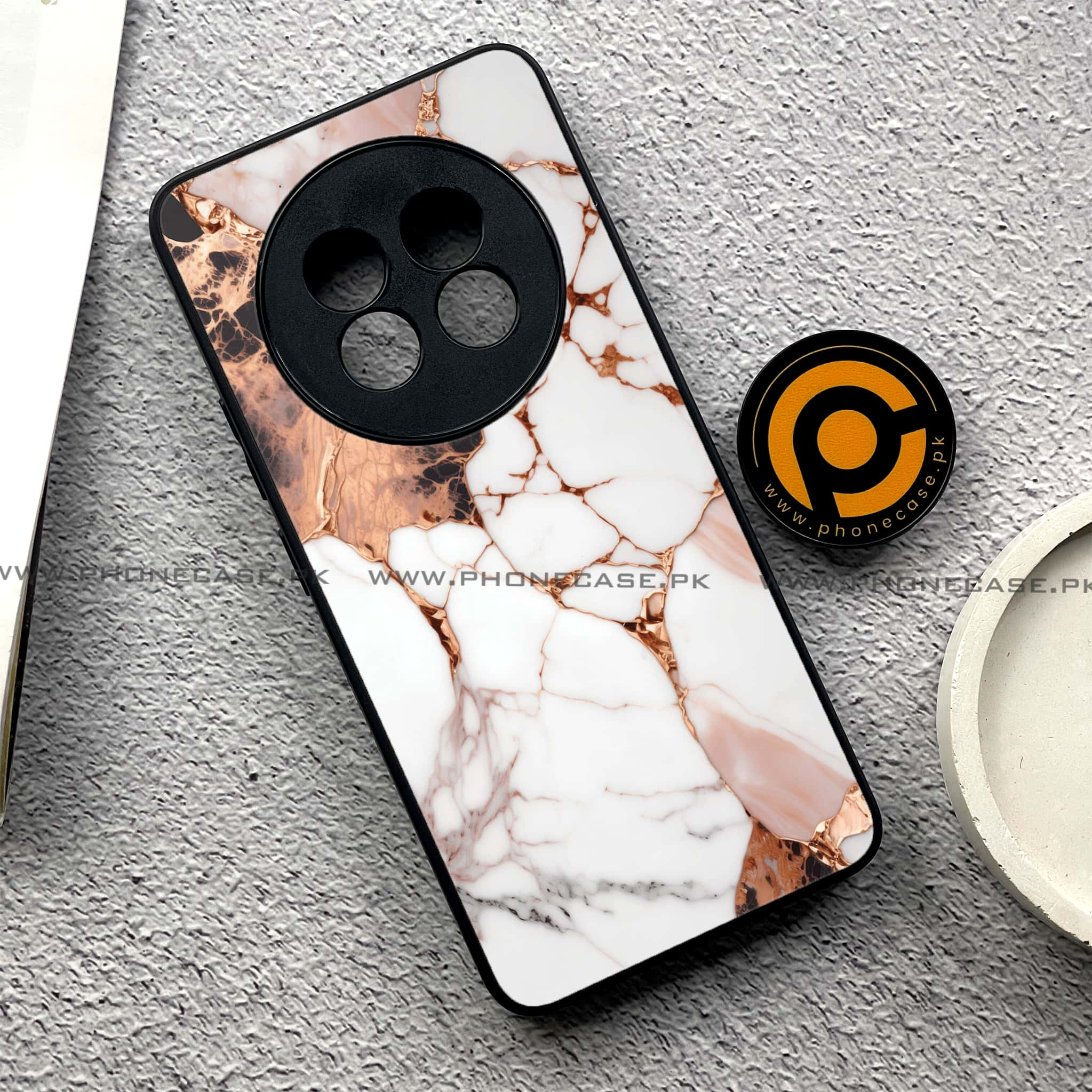 Realme 13 Plus - Liquid Marble Series - Premium Printed Glass soft Bumper shock Proof Case