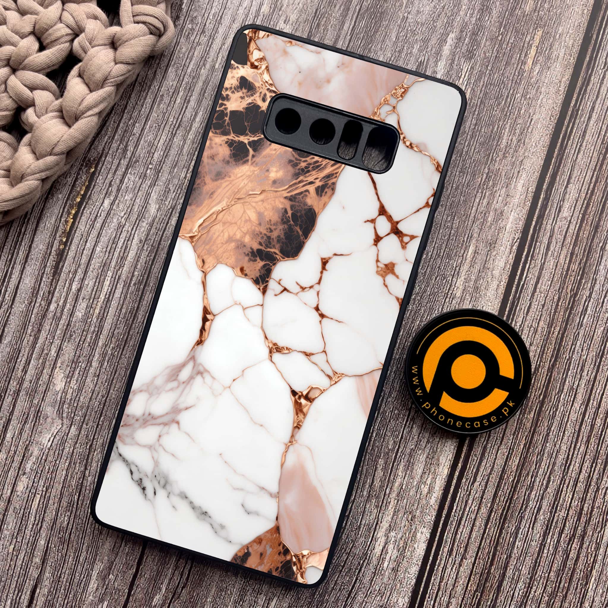 Samsung Galaxy Note 8 - Liquid Marble Series - Premium Metal Printed soft Bumper shock Proof Case