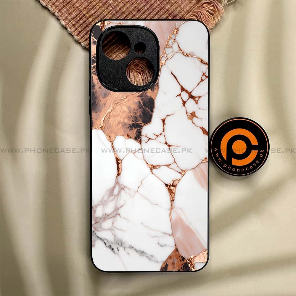 Tecno Spark 40C - Liquid Marble Series - Premium Metal Printed soft Bumper shock Proof Case