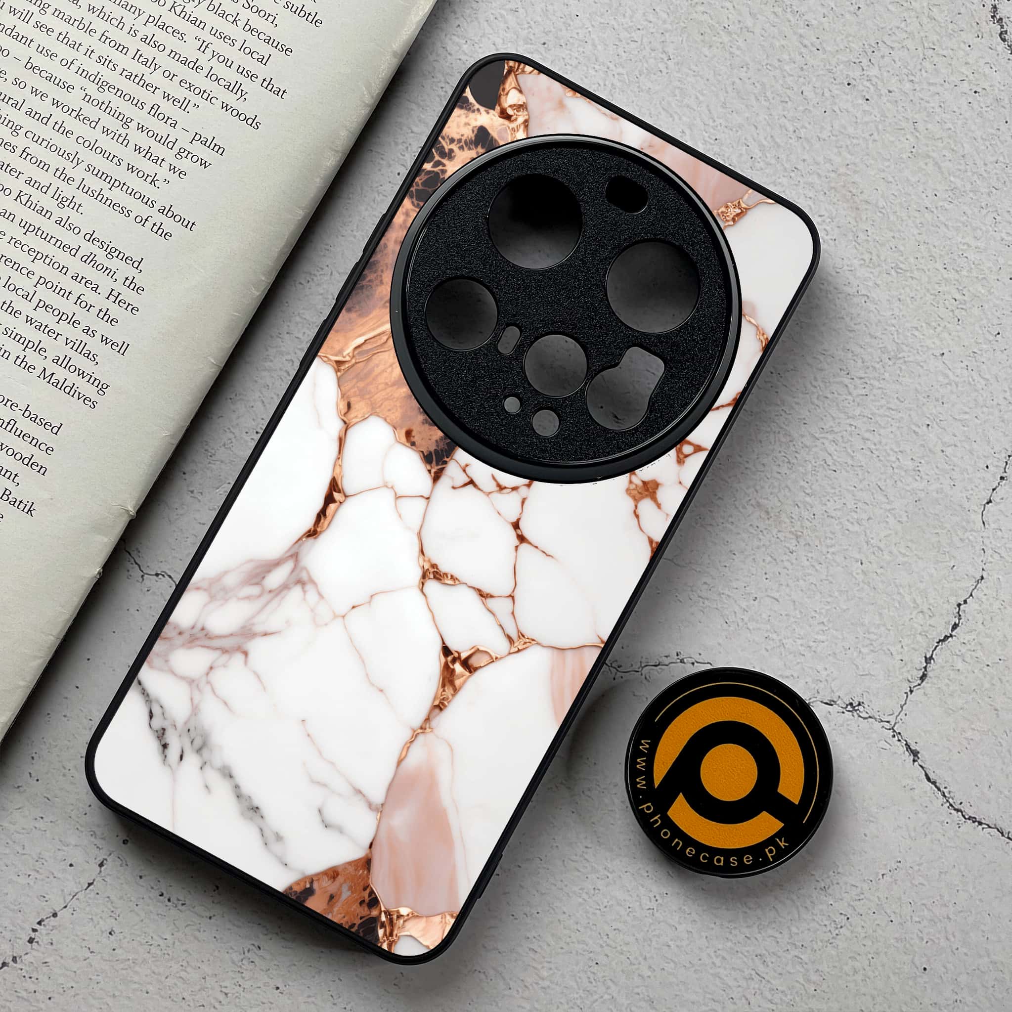 Xiaomi 15 Ultra - Liquid Marble Series - Premium Metal Printed Soft Bumper Shockproof Case