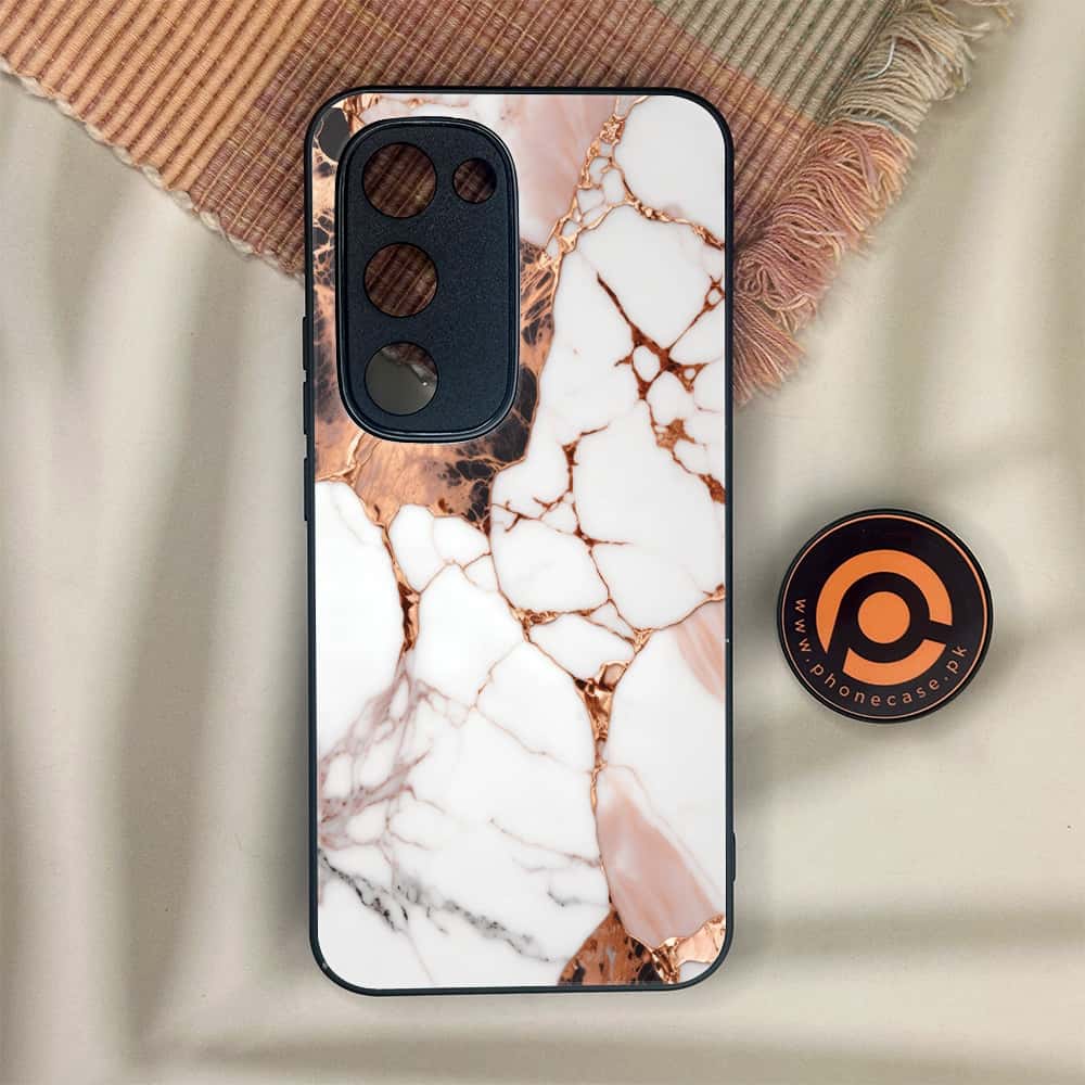 Tecno Spark 40 Pro Plus - Liquid Marble Series - Premium Metal Printed soft Bumper shock Proof Case