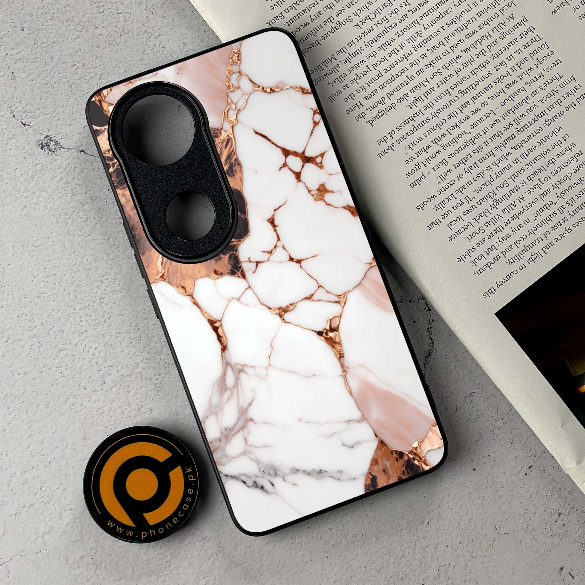 Vivo V50 -  Liquid Marble Series - Premium Metal Printed Soft Bumper Shockproof Case