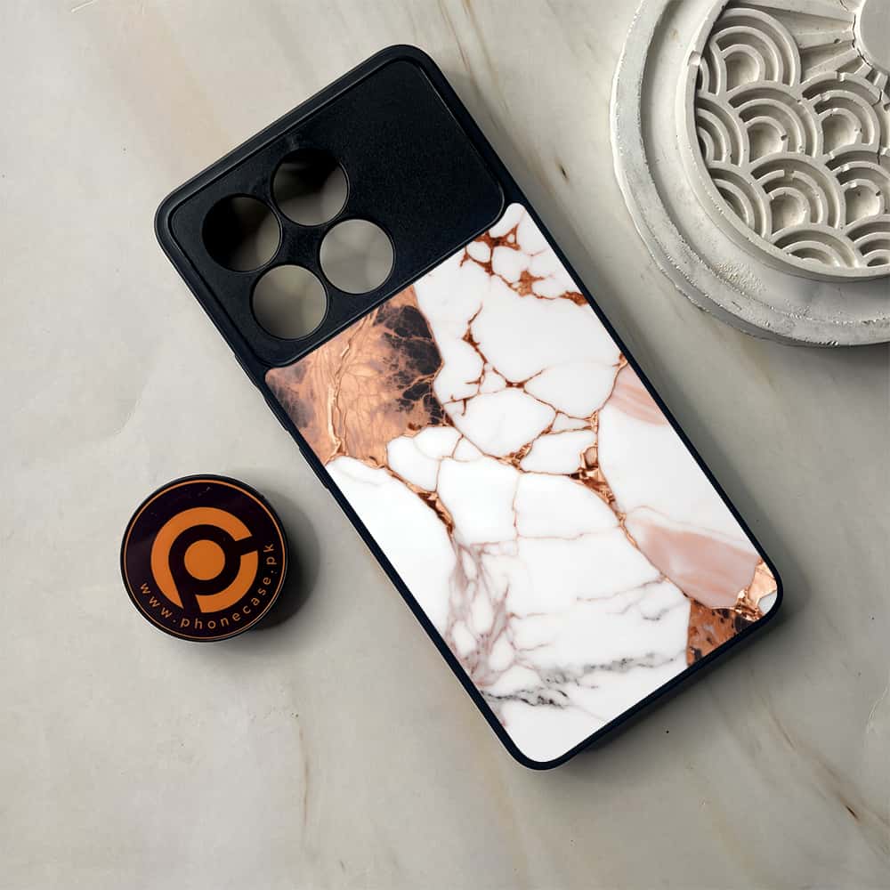 Xiaomi Poco F6 Pro - Liquid Marble Series - Premium Metal Printed soft Bumper shock Proof Case