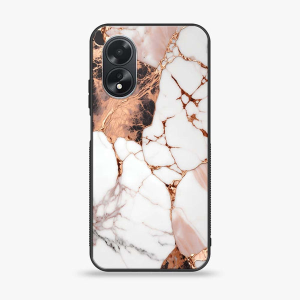 Oppo A18 4G/A38 - Liquid Marble Design 5- Premium Printed Glass soft Bumper shock Proof Case CS-11618